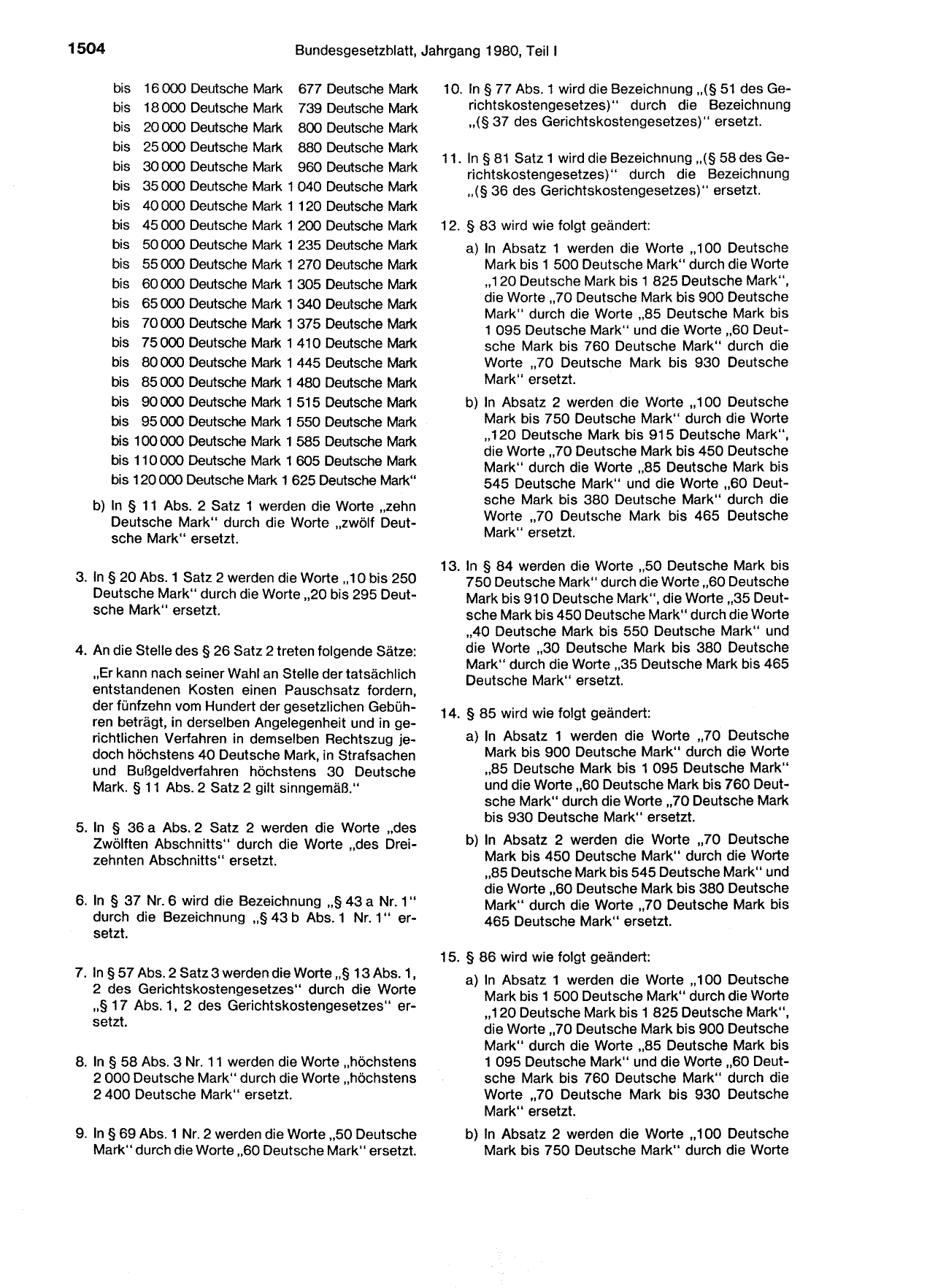 BGBl. 1980, Seite 1504 — Originalseite als Abbildung