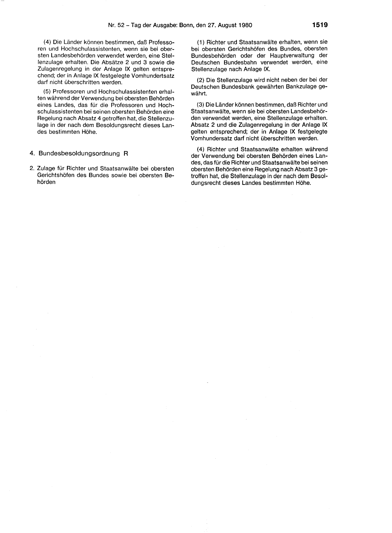 BGBl. 1980, Seite 1519 — Originalseite als Abbildung