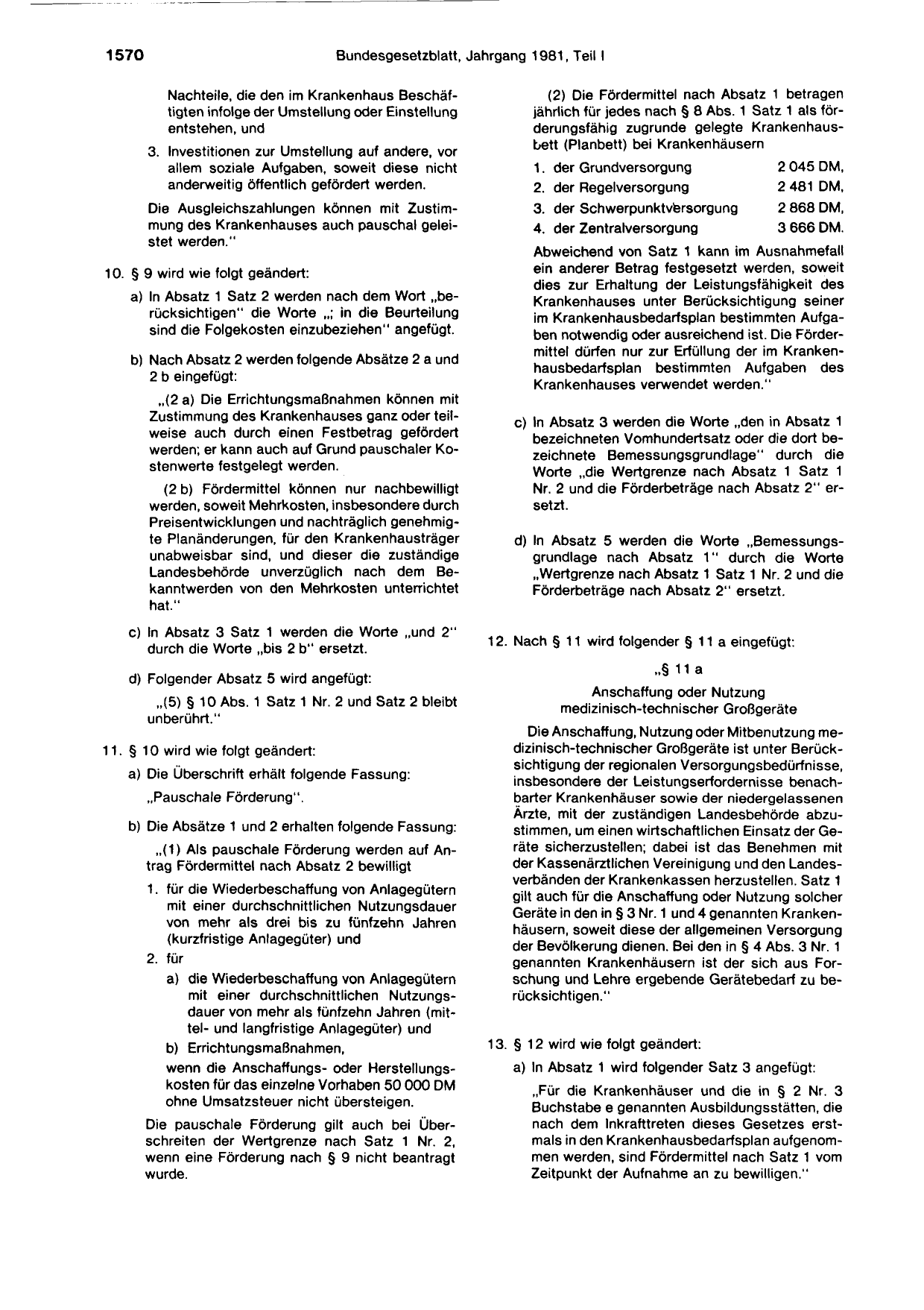 BGBl. 1981, Seite 1570 — Originalseite als Abbildung
