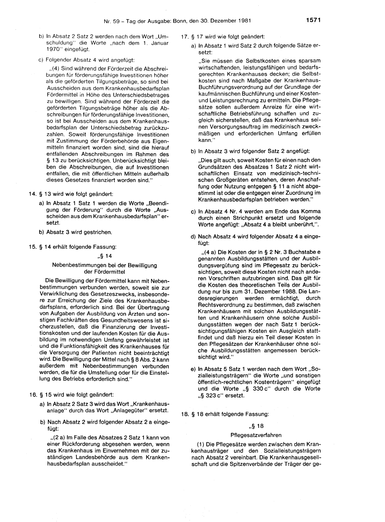 BGBl. 1981, Seite 1571 — Originalseite als Abbildung