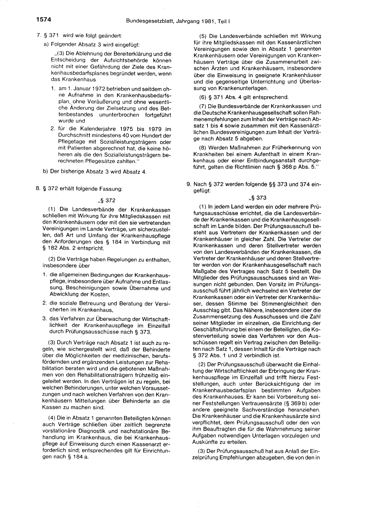 BGBl. 1981, Seite 1574 — Originalseite als Abbildung