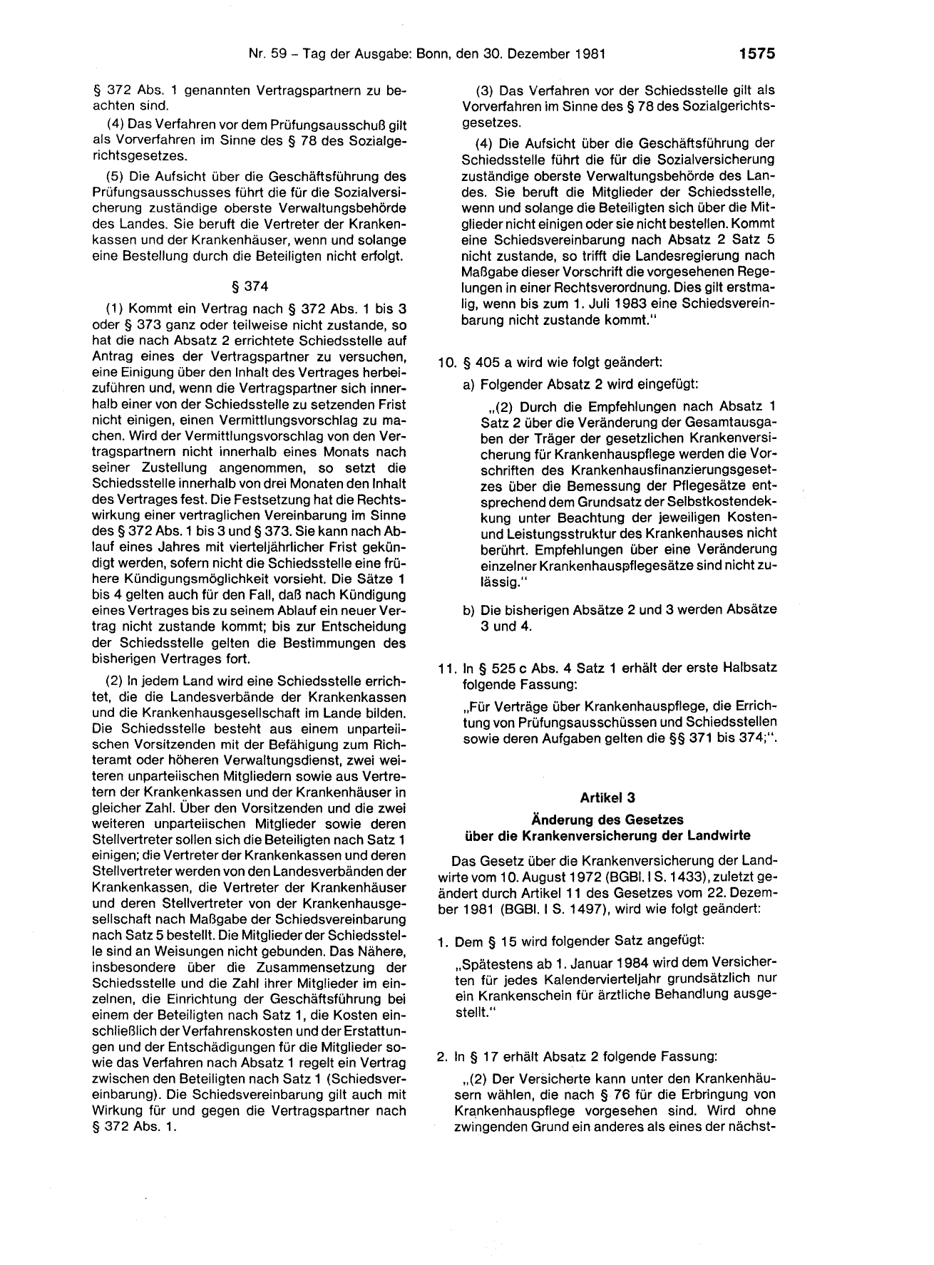 BGBl. 1981, Seite 1575 — Originalseite als Abbildung