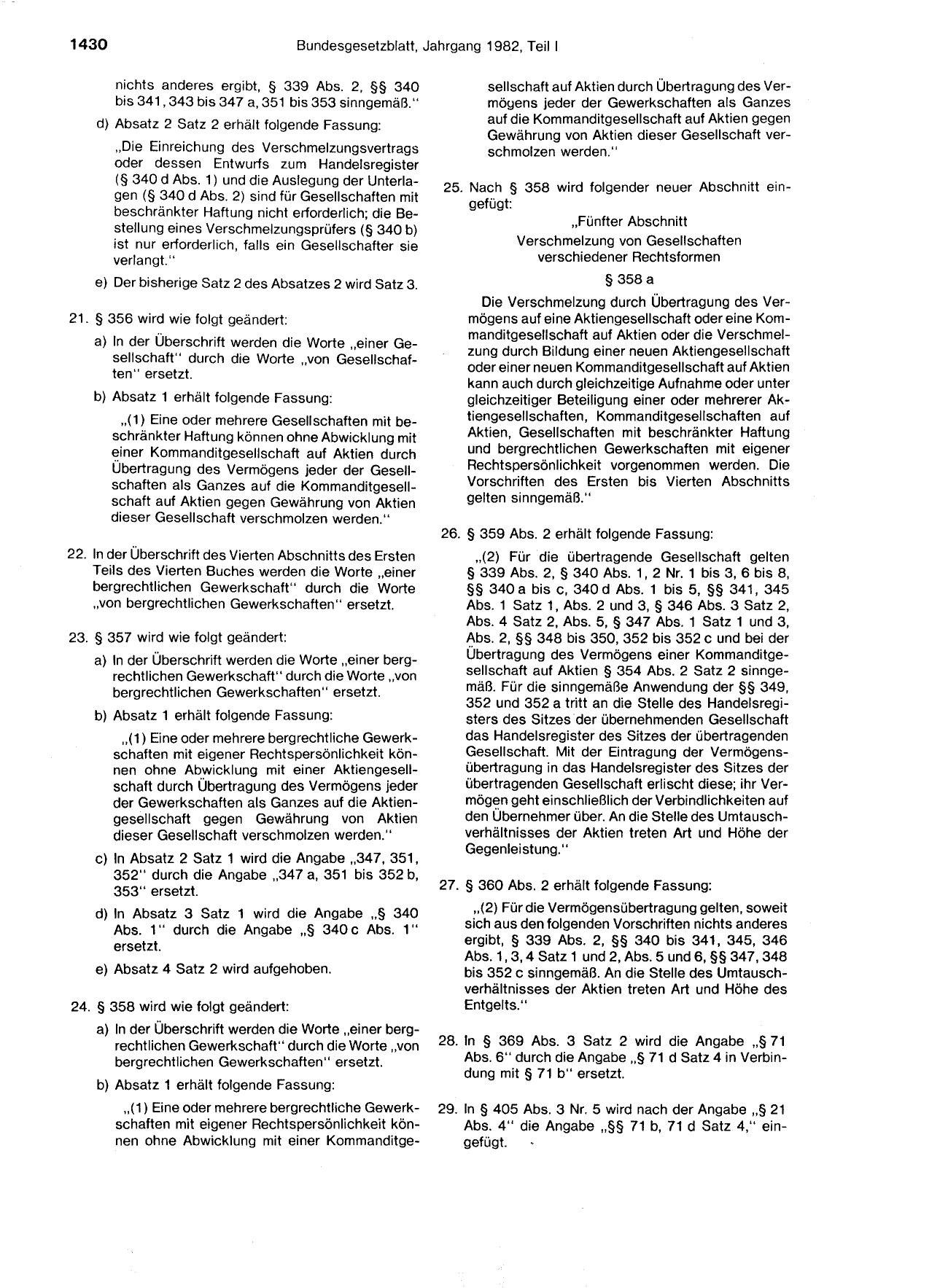 BGBl. 1982, Seite 1430 — Originalseite als Abbildung