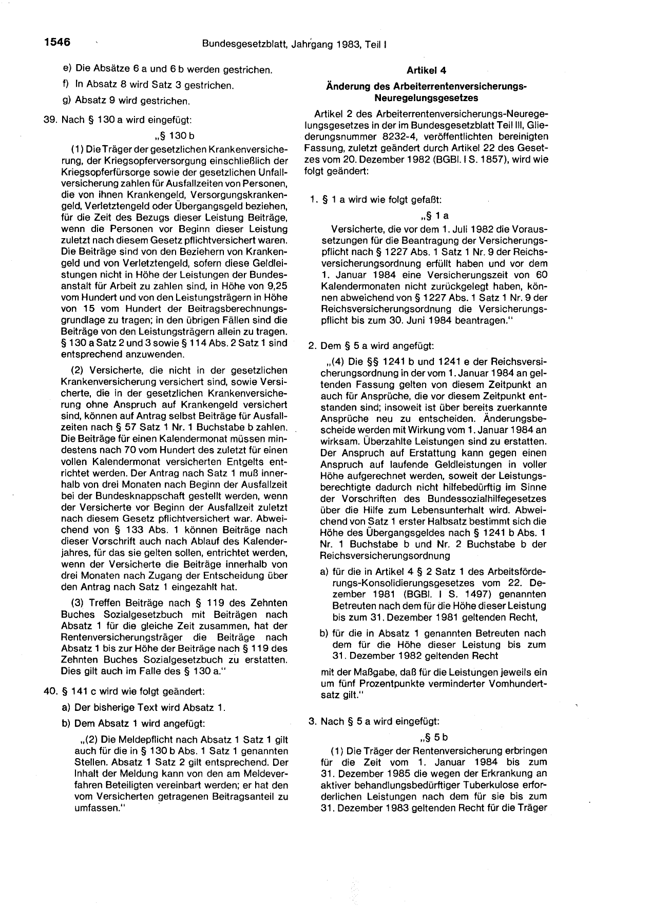 BGBl. 1983, Seite 1546 — Originalseite als Abbildung