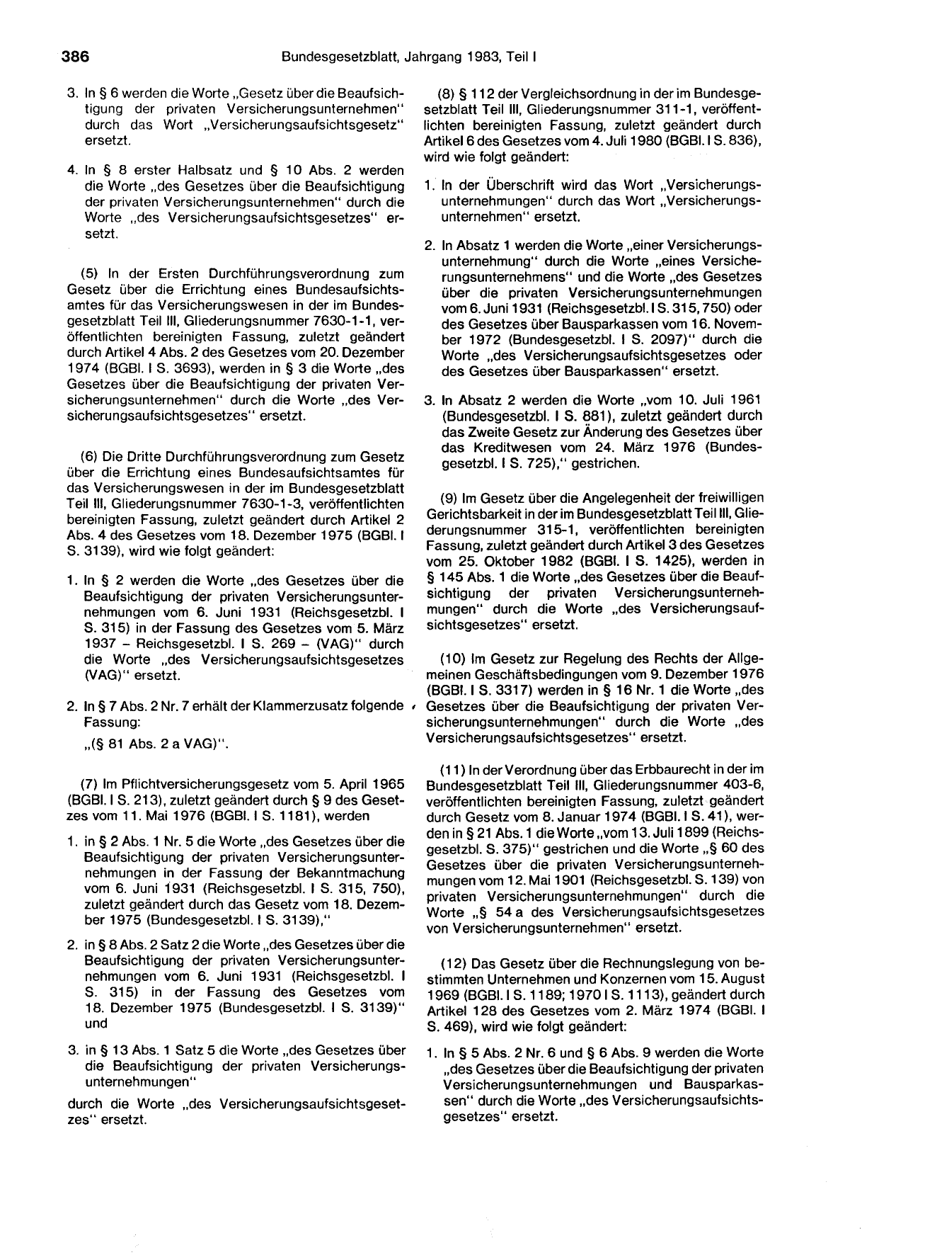 BGBl. 1983, Seite 386 — Originalseite als Abbildung