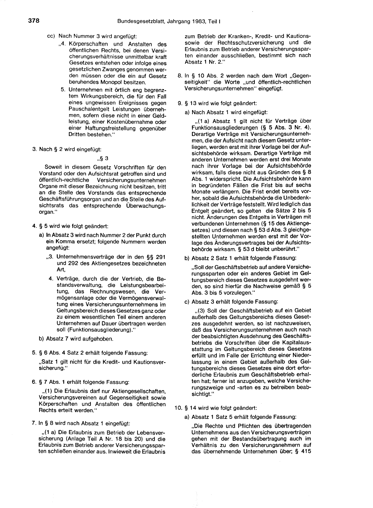 BGBl. 1983, Seite 378 — Originalseite als Abbildung