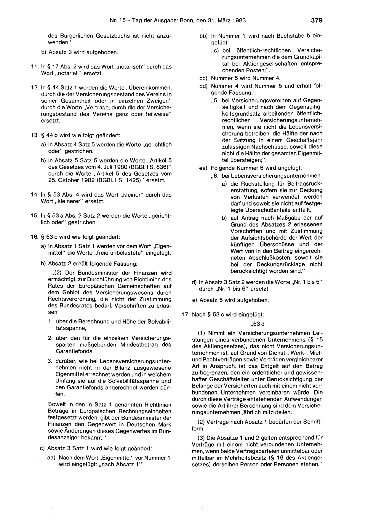 BGBl. 1983, Seite 379 — Originalseite als Abbildung