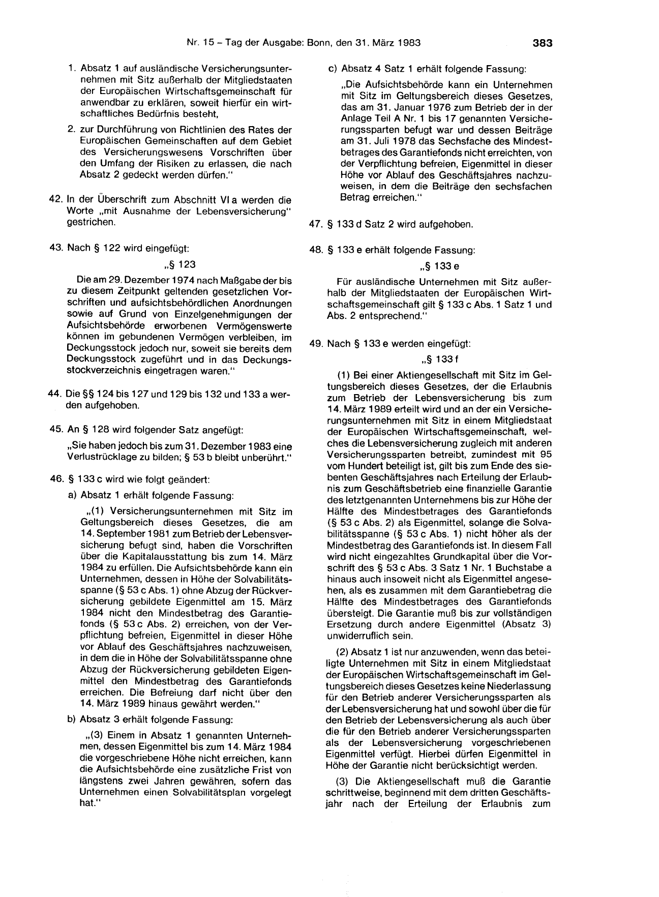 BGBl. 1983, Seite 383 — Originalseite als Abbildung