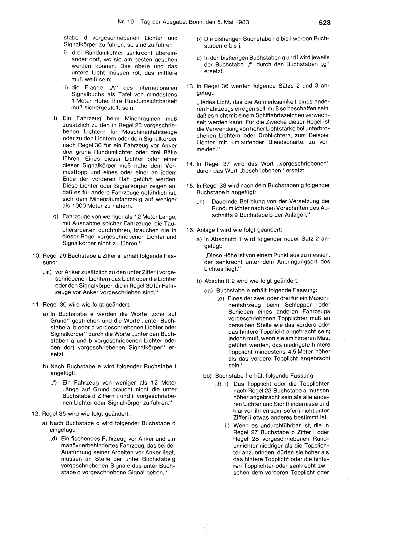BGBl. 1983, Seite 523 — Originalseite als Abbildung