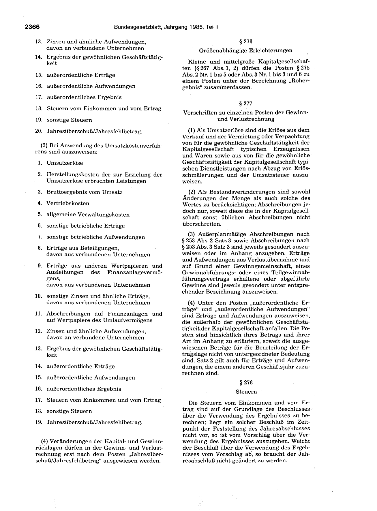 BGBl. 1985, Seite 2366 — Originalseite als Abbildung