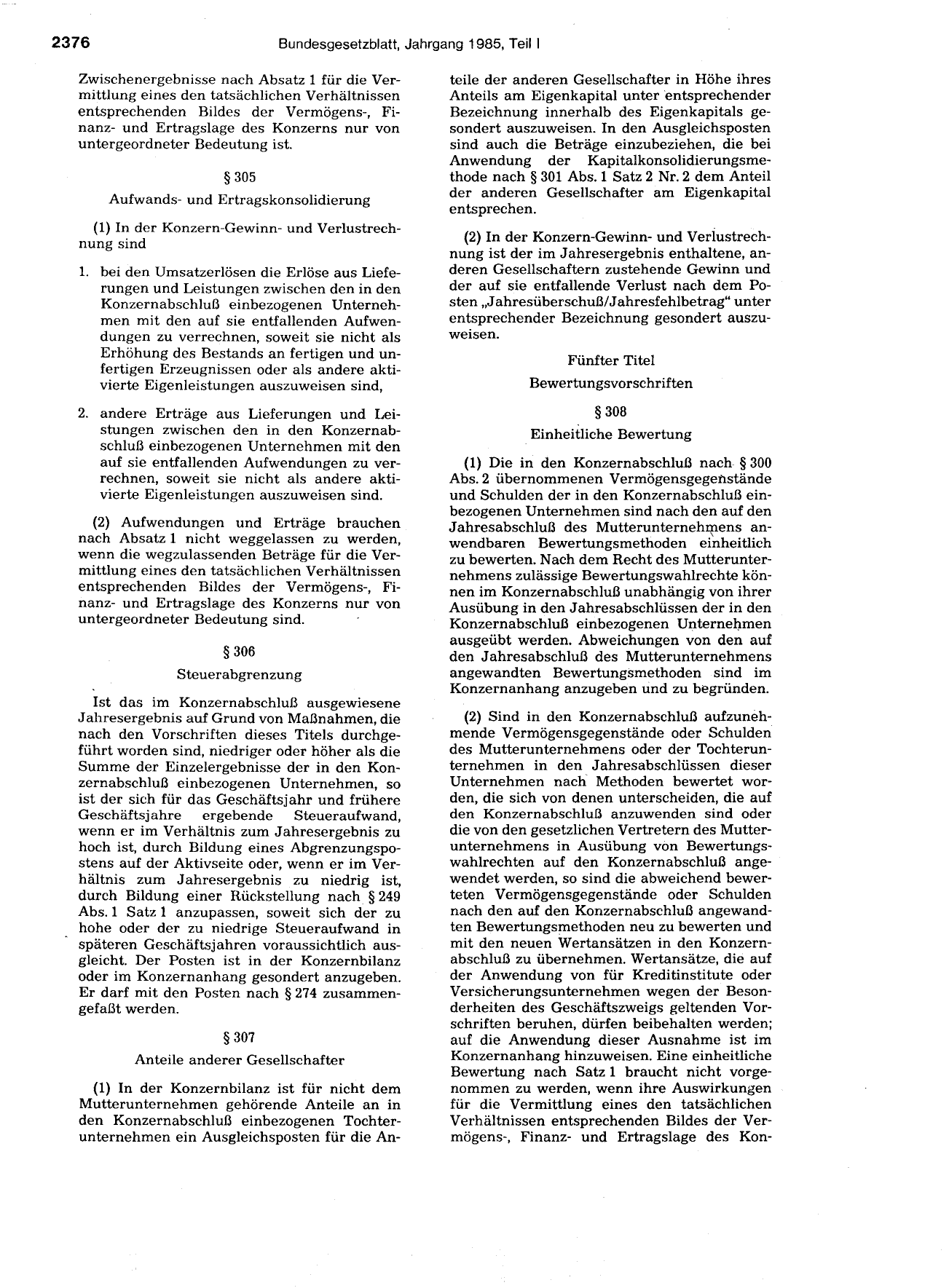 BGBl. 1985, Seite 2376 — Originalseite als Abbildung