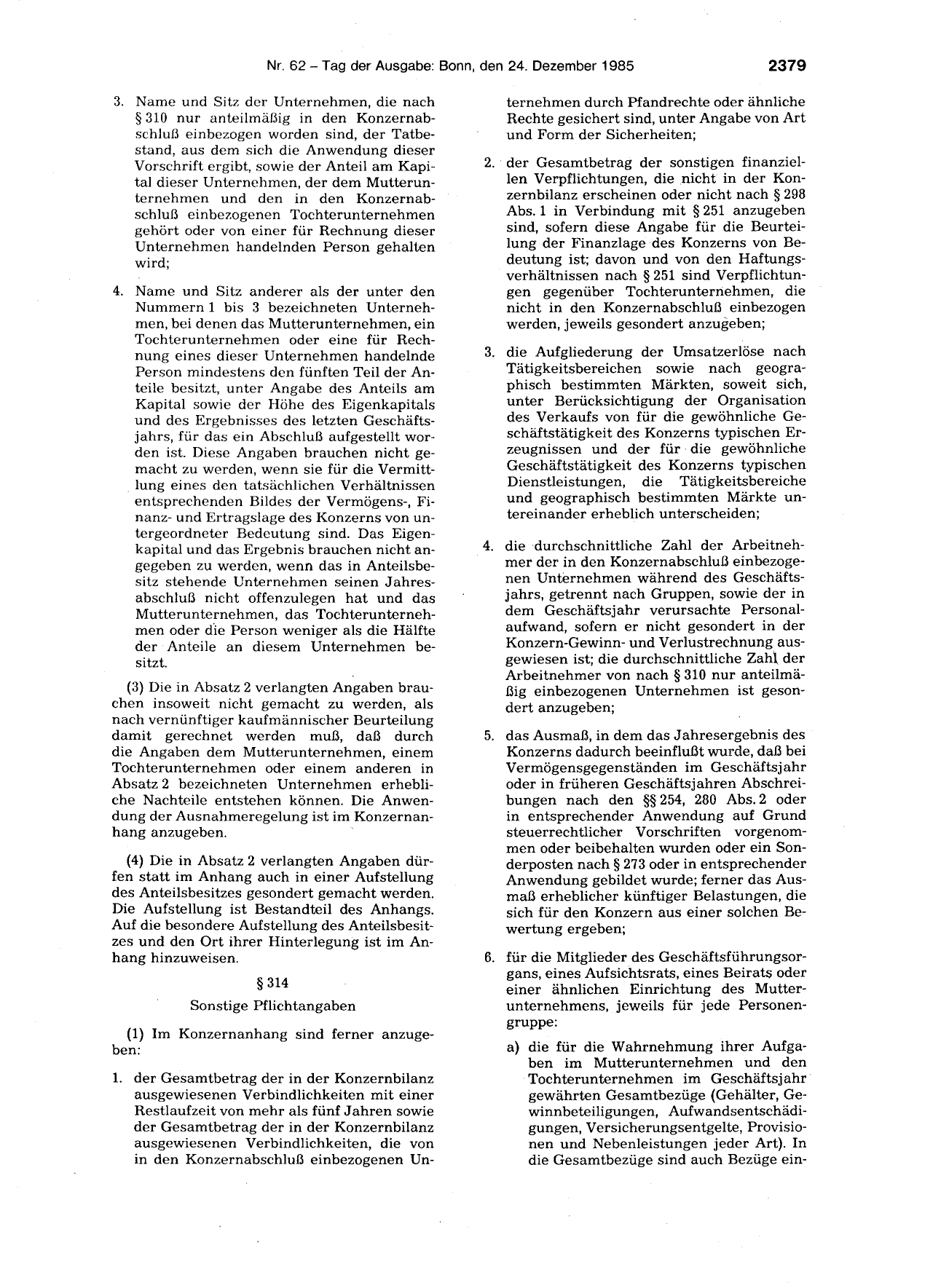BGBl. 1985, Seite 2379 — Originalseite als Abbildung