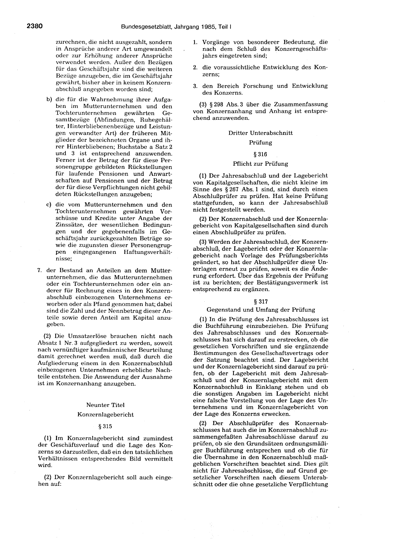 BGBl. 1985, Seite 2380 — Originalseite als Abbildung