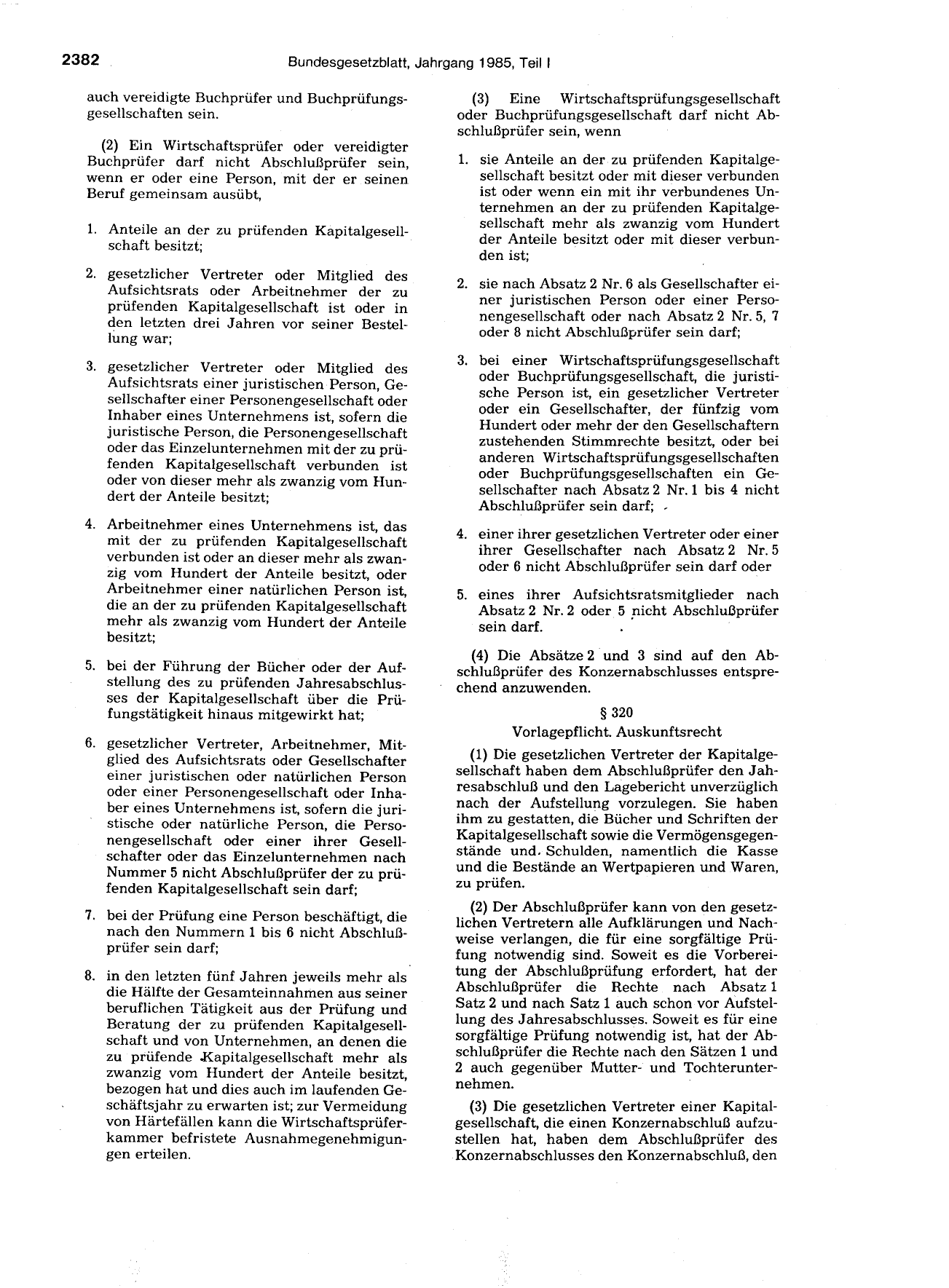 BGBl. 1985, Seite 2382 — Originalseite als Abbildung