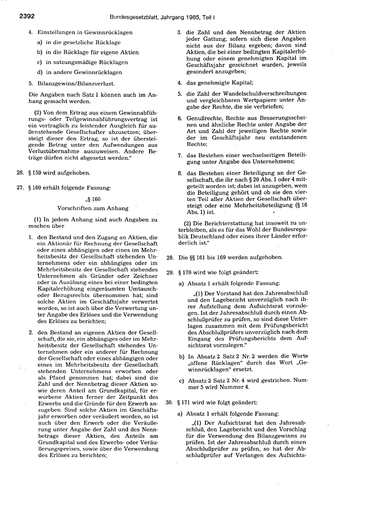 BGBl. 1985, Seite 2392 — Originalseite als Abbildung