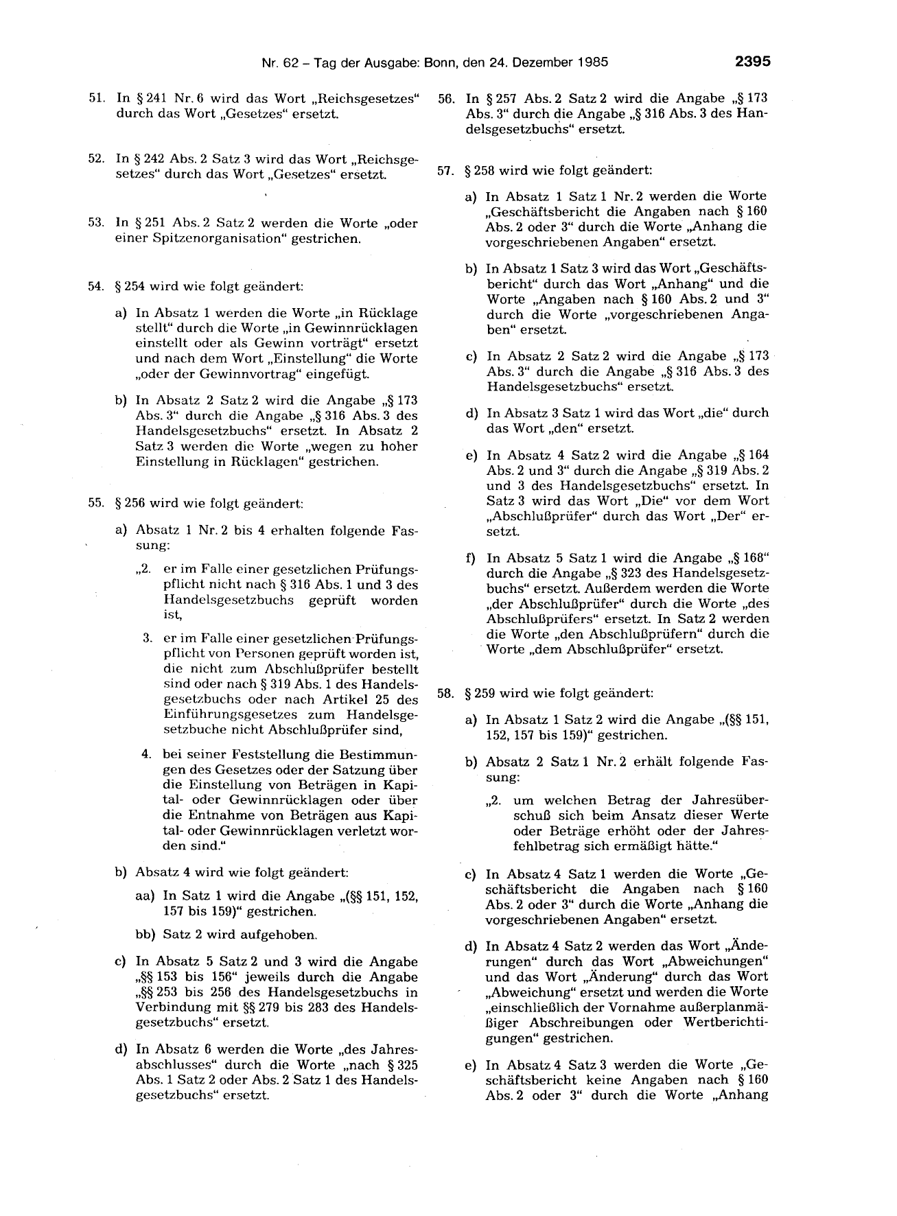 BGBl. 1985, Seite 2395 — Originalseite als Abbildung