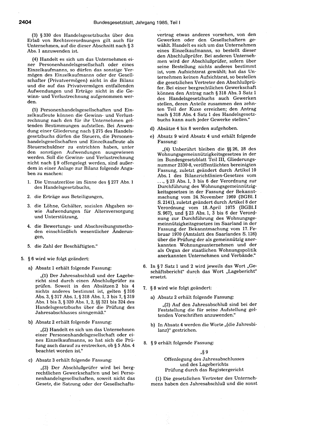 BGBl. 1985, Seite 2404 — Originalseite als Abbildung