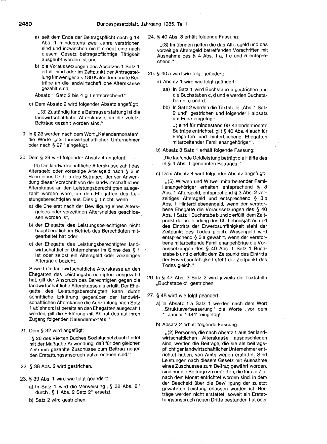 BGBl. 1985, Seite 2480 — Originalseite als Abbildung