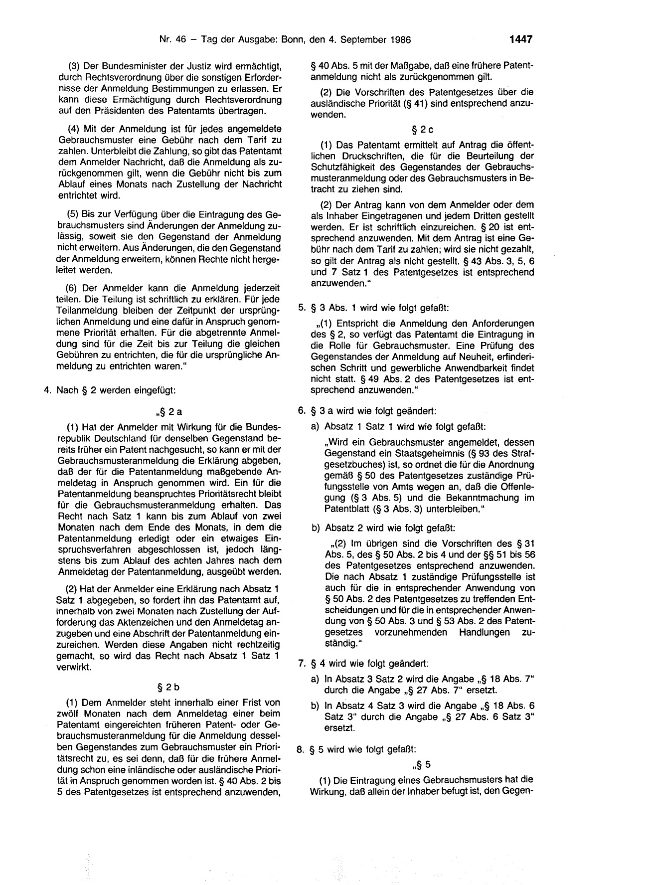 BGBl. 1986, Seite 1447 — Originalseite als Abbildung