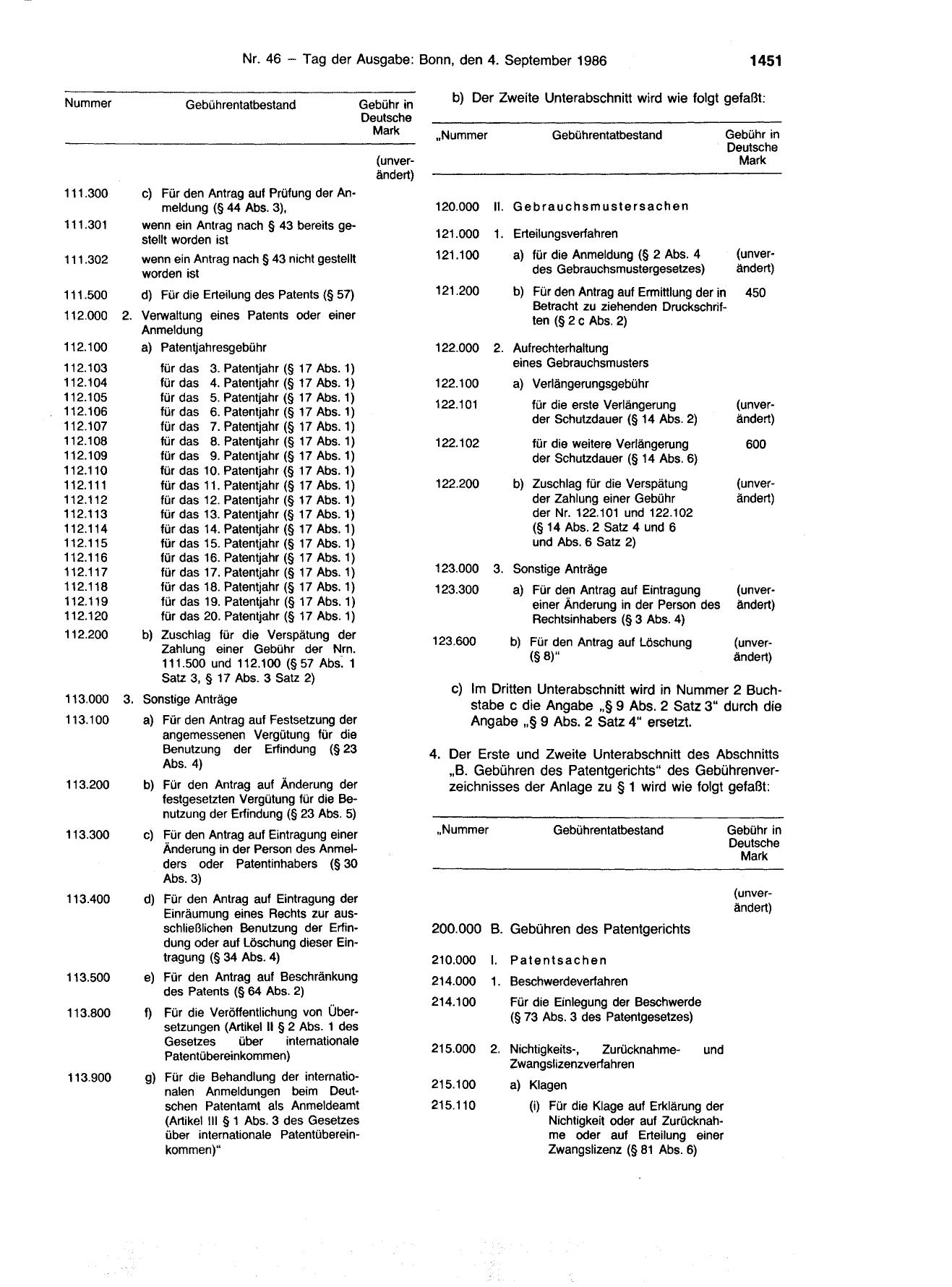 BGBl. 1986, Seite 1451 — Originalseite als Abbildung