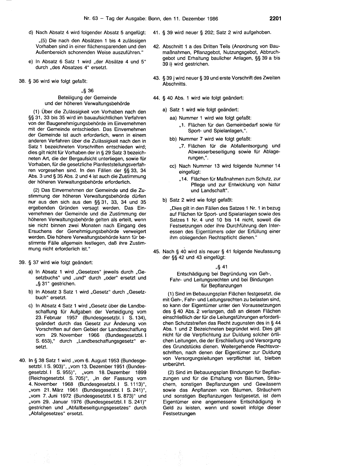 BGBl. 1986, Seite 2201 — Originalseite als Abbildung