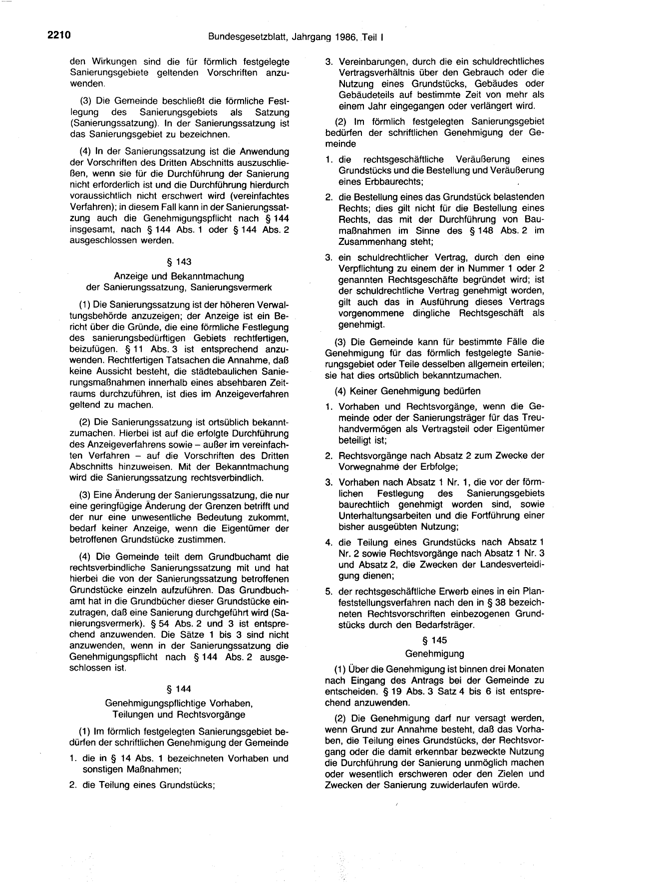 BGBl. 1986, Seite 2210 — Originalseite als Abbildung