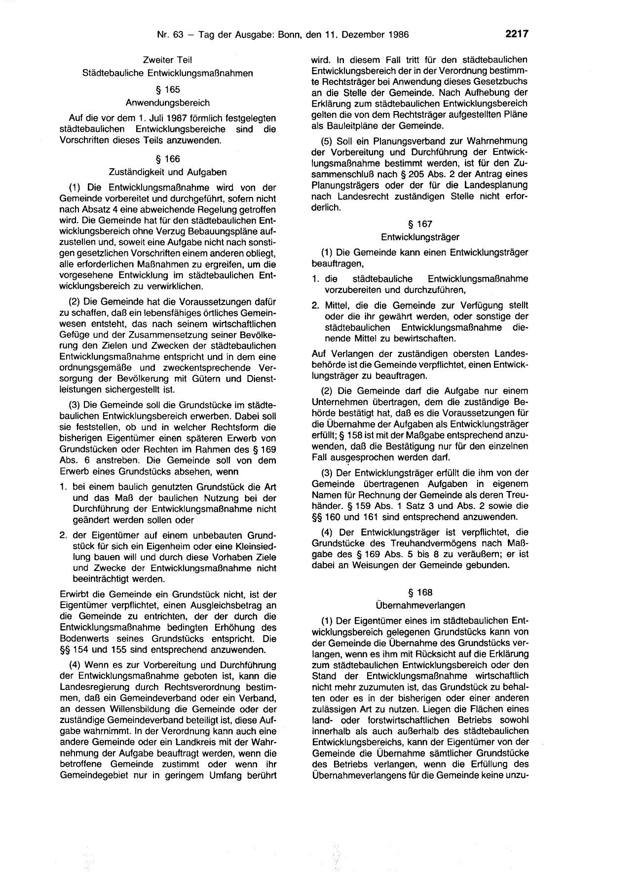 BGBl. 1986, Seite 2217 — Originalseite als Abbildung