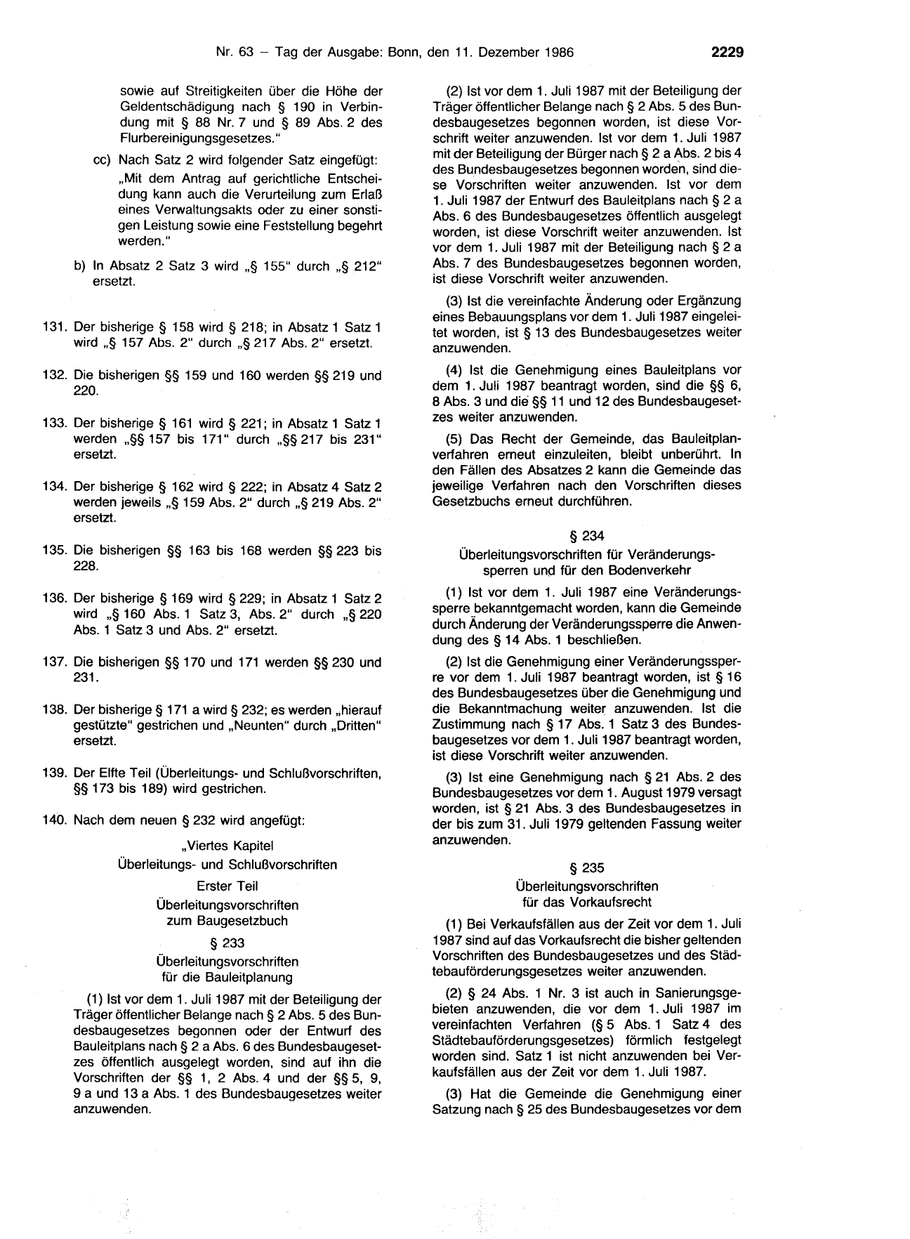 BGBl. 1986, Seite 2229 — Originalseite als Abbildung
