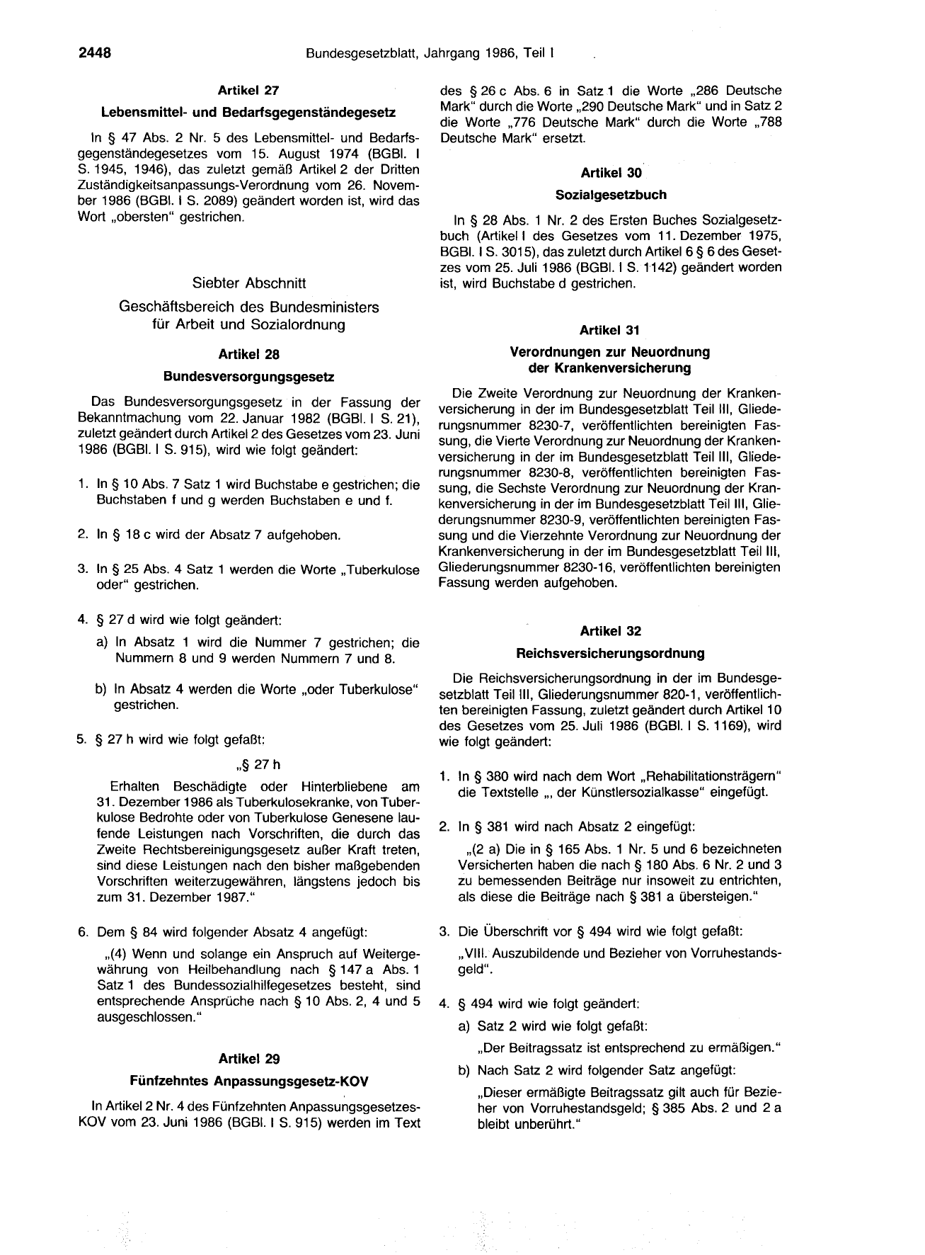 BGBl. 1986, Seite 2448 — Originalseite als Abbildung