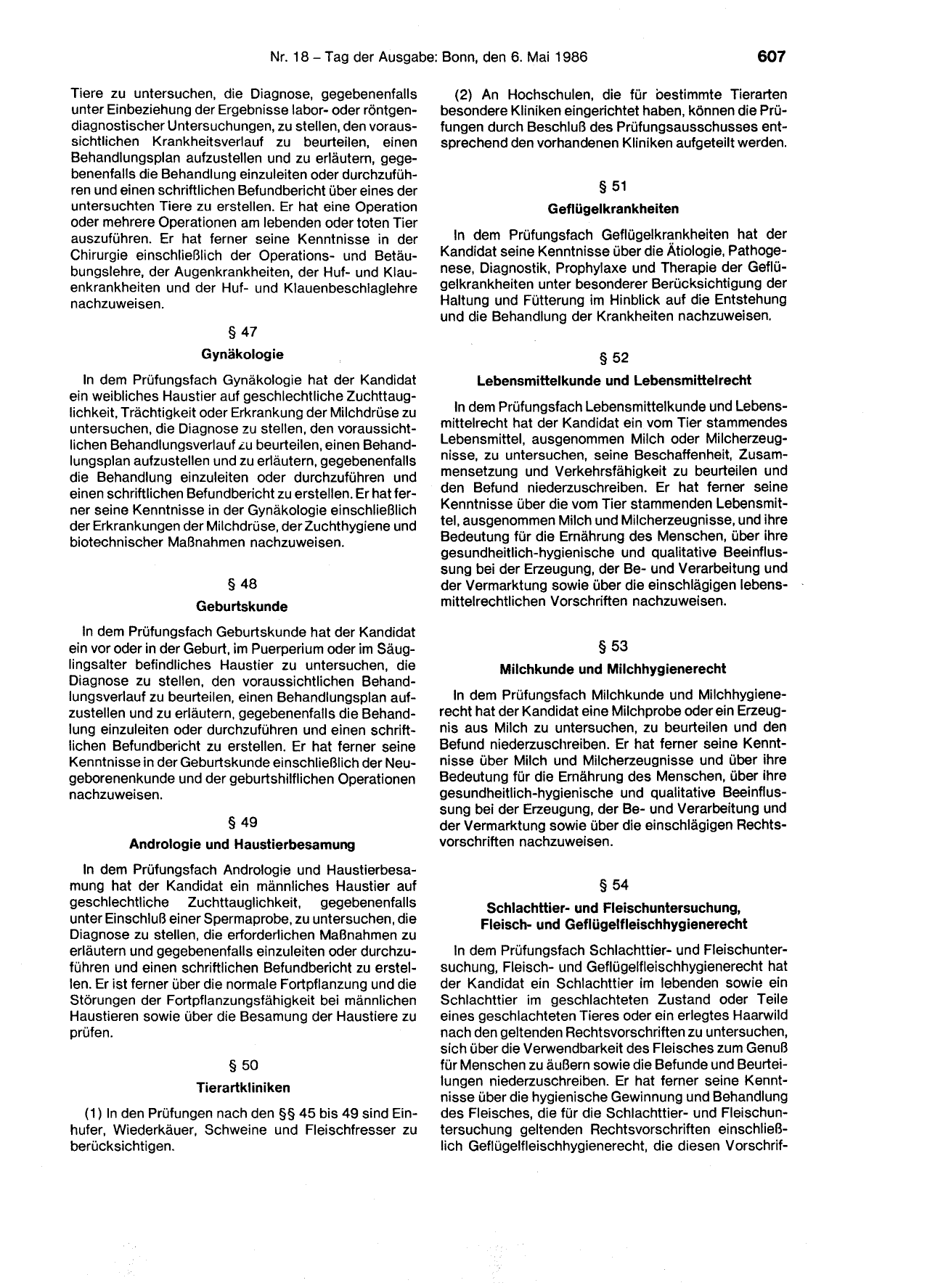 BGBl. 1986, Seite 607 — Originalseite als Abbildung