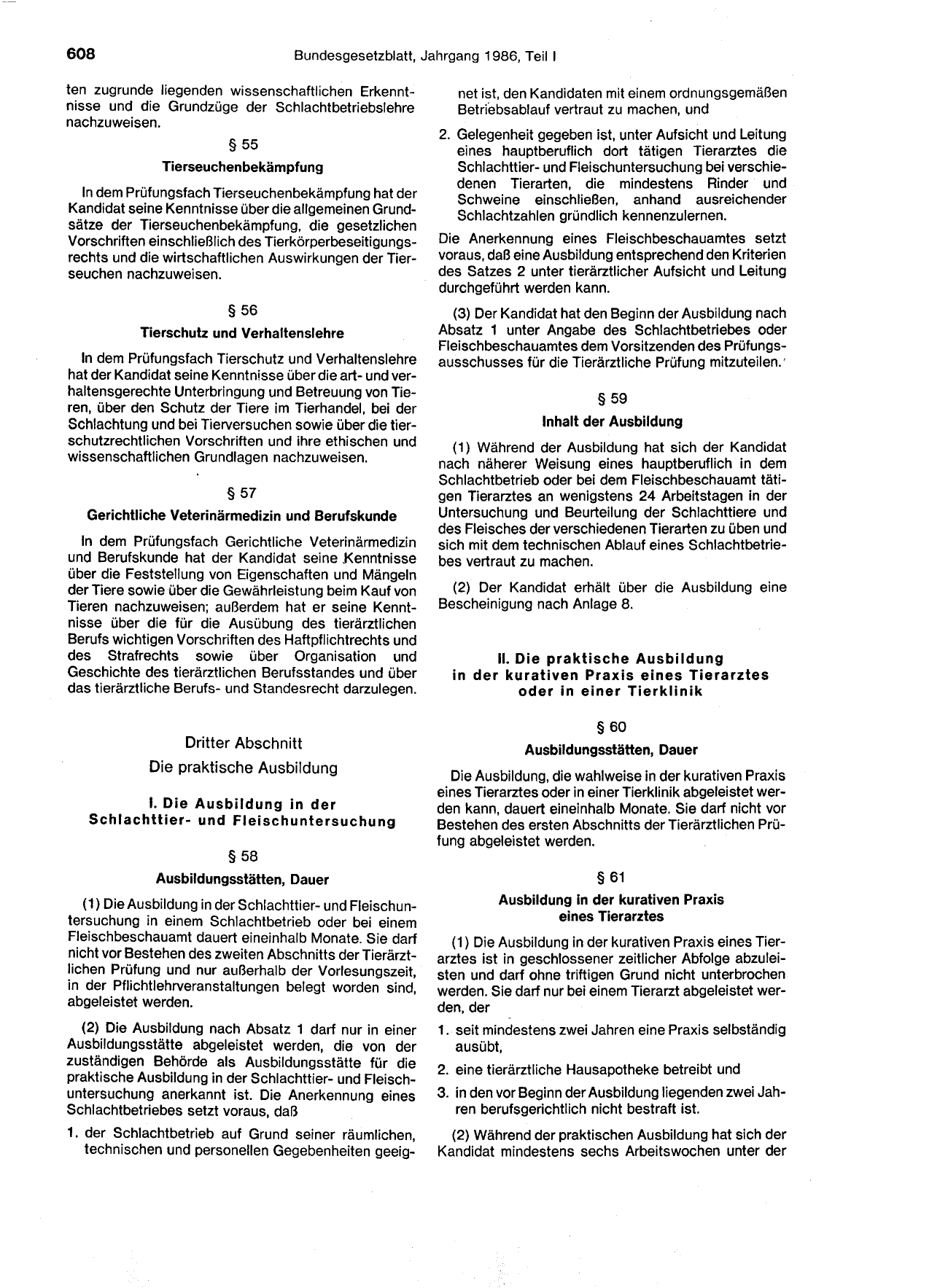 BGBl. 1986, Seite 608 — Originalseite als Abbildung