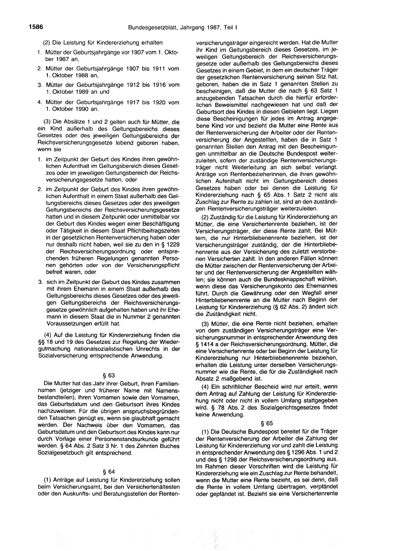 BGBl. 1987, Seite 1586 — Originalseite als Abbildung