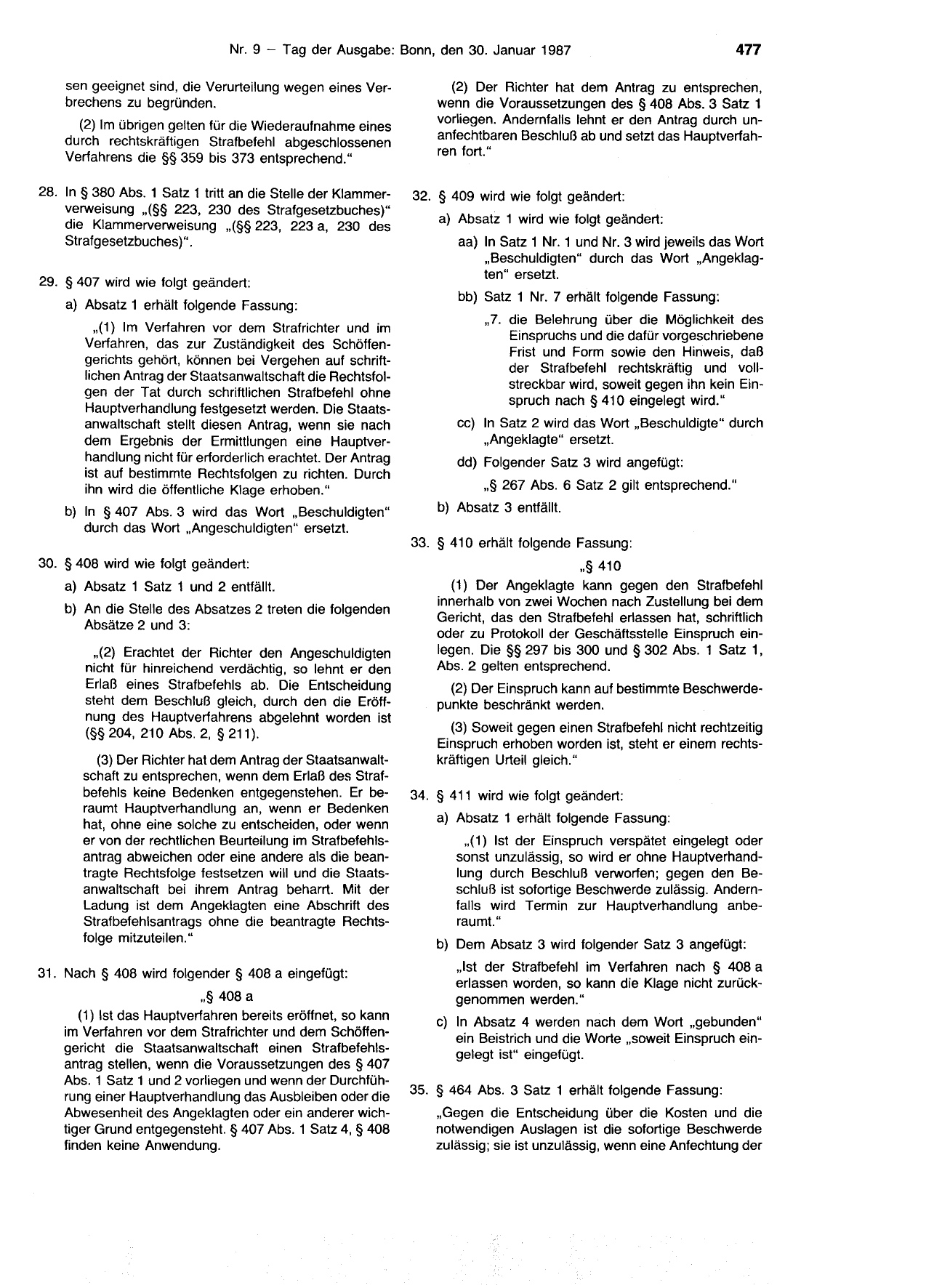 BGBl. 1987, Seite 477 — Originalseite als Abbildung