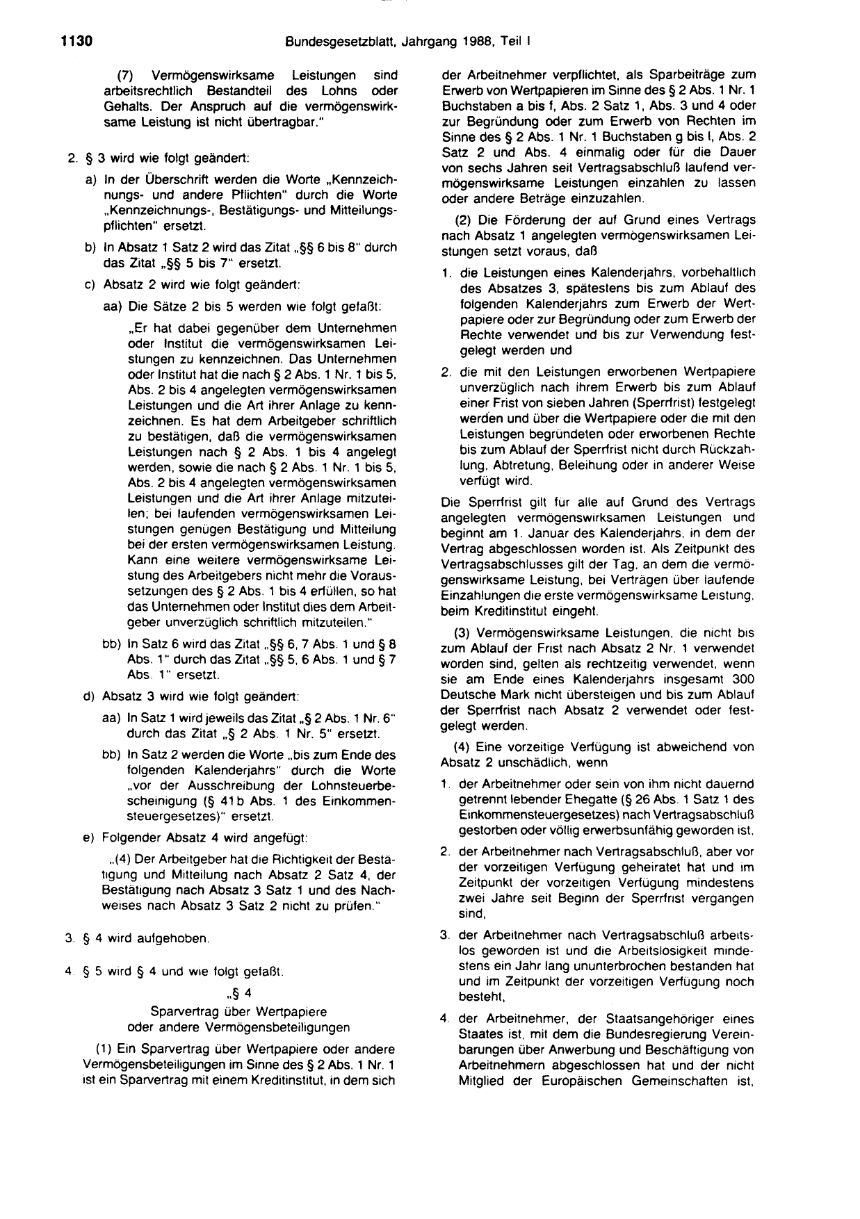 BGBl. 1988, Seite 1130 — Originalseite als Abbildung