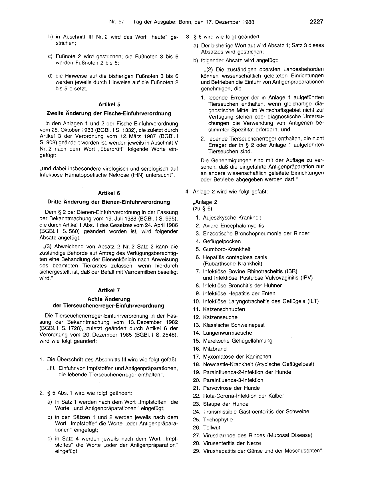 BGBl. 1988, Seite 2227 — Originalseite als Abbildung