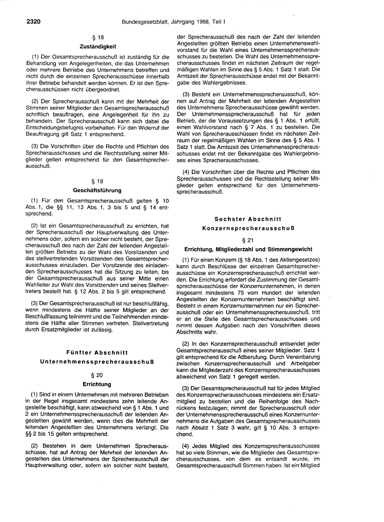 BGBl. 1988, Seite 2320 — Originalseite als Abbildung