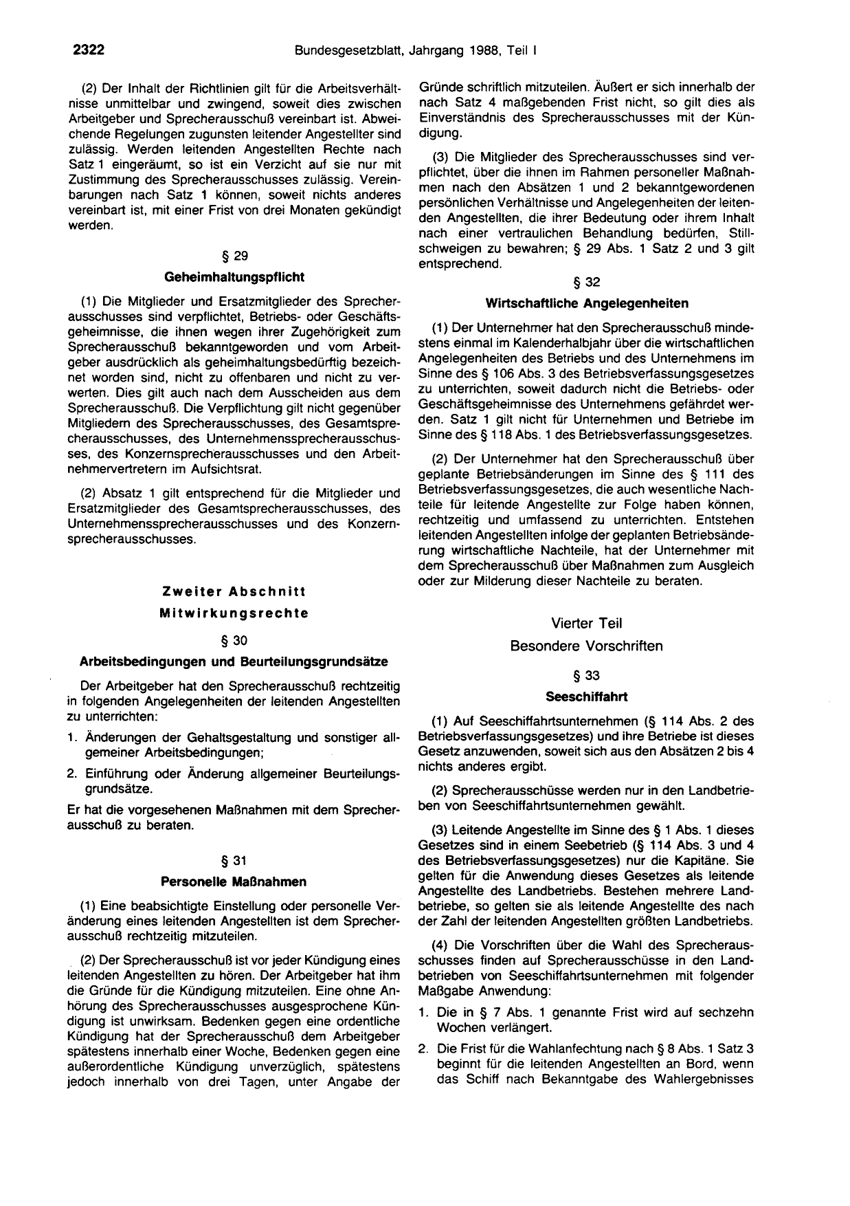 BGBl. 1988, Seite 2322 — Originalseite als Abbildung