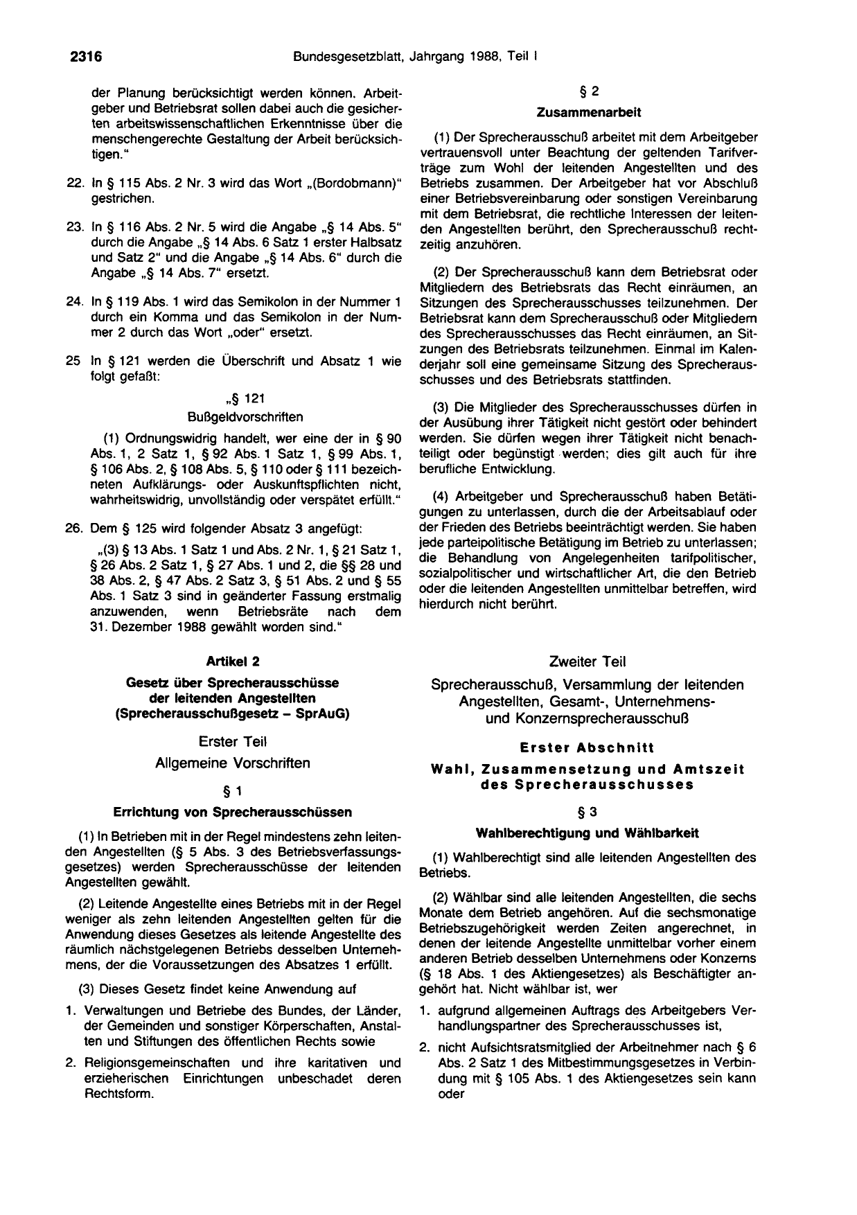 BGBl. 1988, Seite 2316 — Originalseite als Abbildung