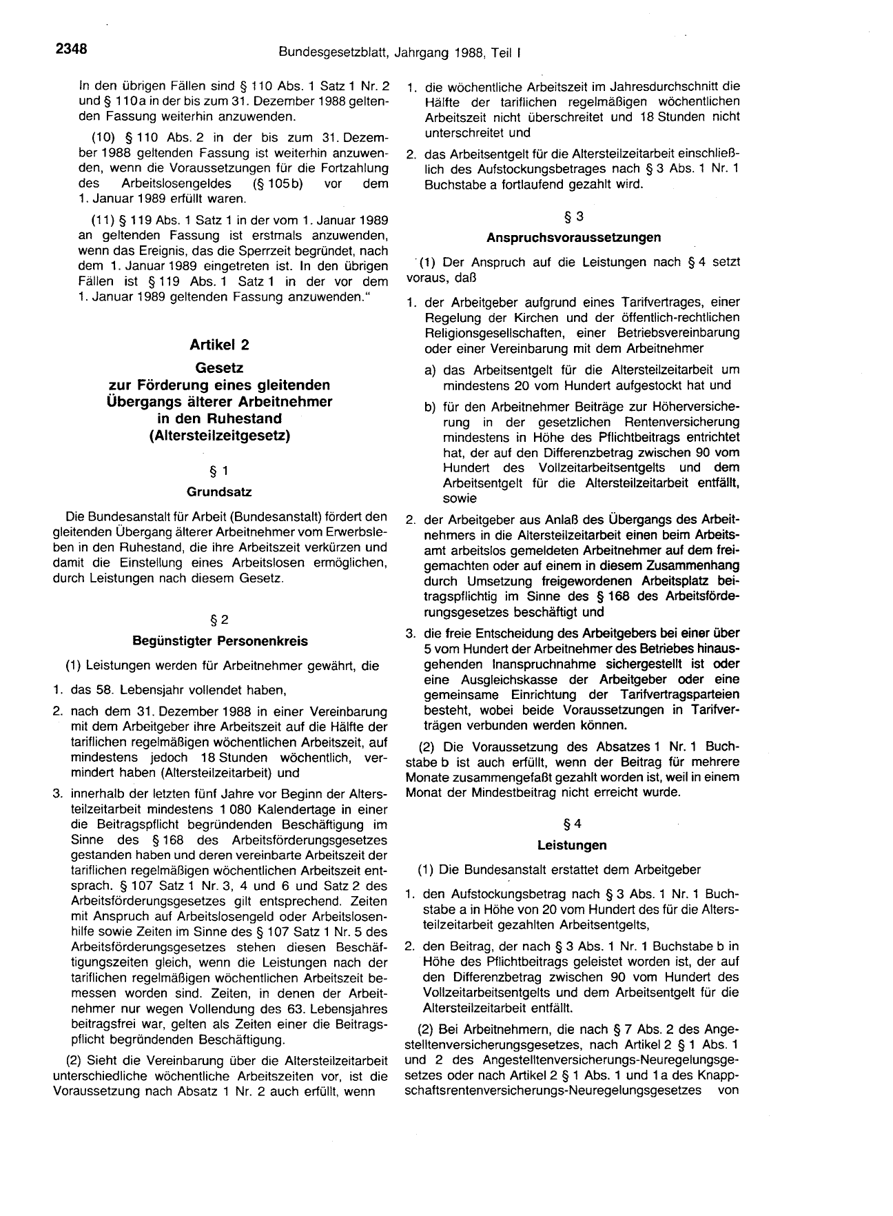 BGBl. 1988, Seite 2348 — Originalseite als Abbildung
