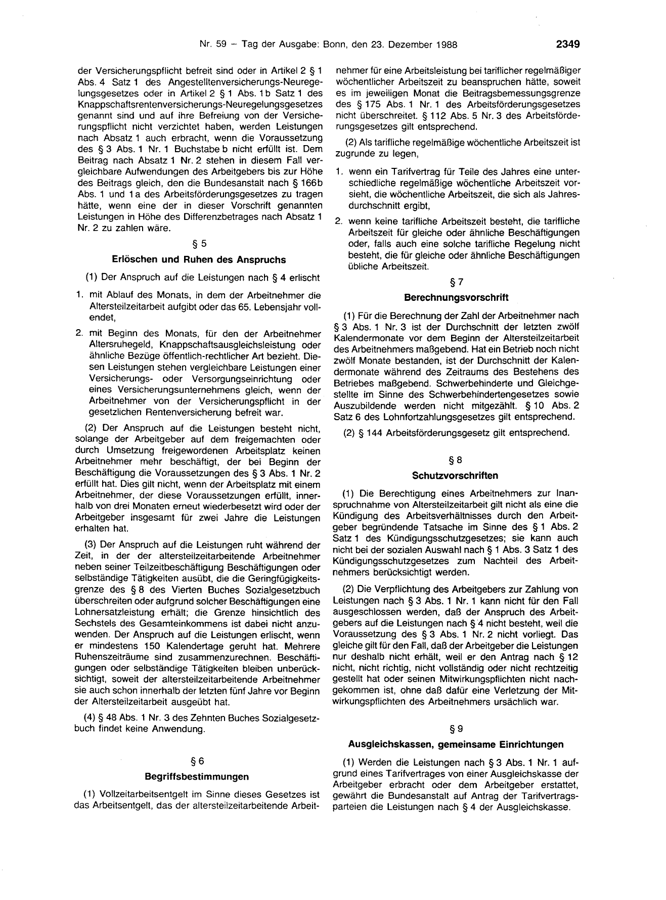 BGBl. 1988, Seite 2349 — Originalseite als Abbildung