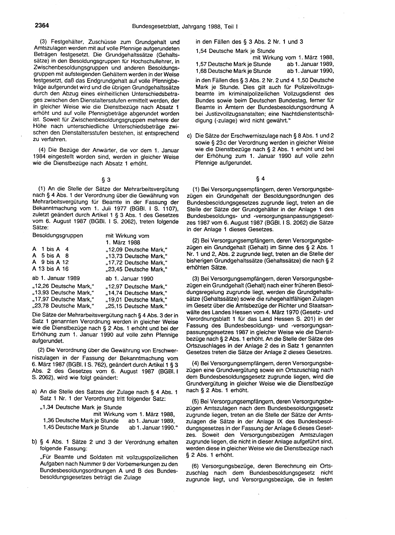 BGBl. 1988, Seite 2364 — Originalseite als Abbildung