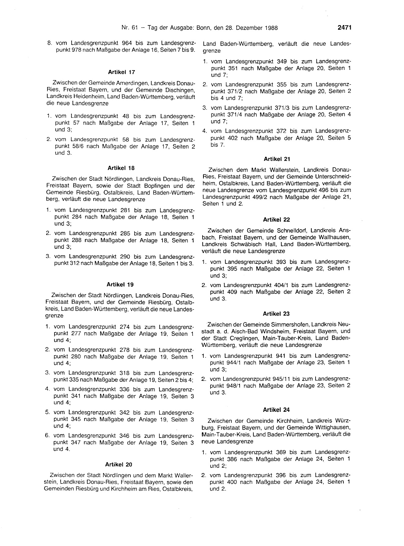 BGBl. 1988, Seite 2471 — Originalseite als Abbildung
