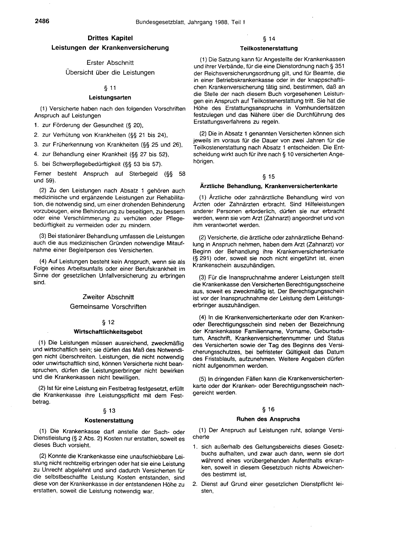 BGBl. 1988, Seite 2486 — Originalseite als Abbildung