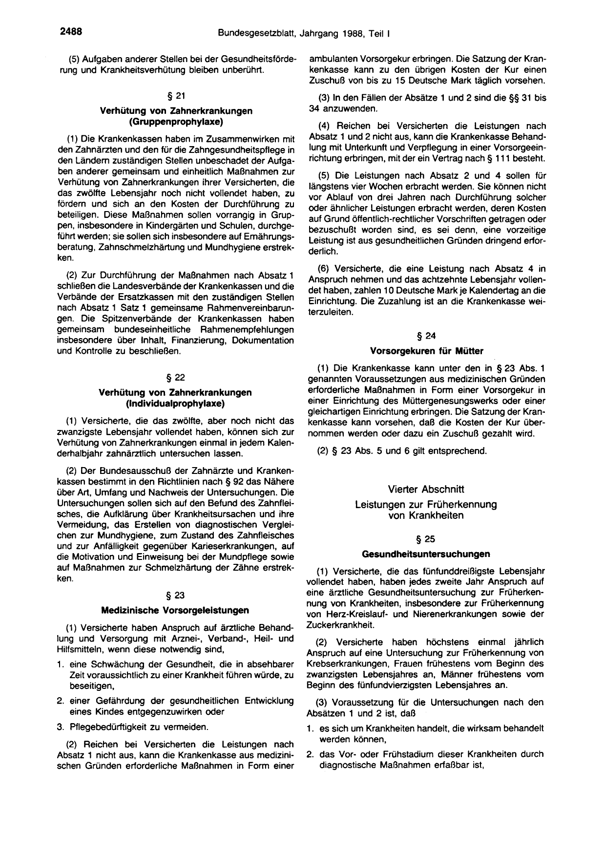 BGBl. 1988, Seite 2488 — Originalseite als Abbildung