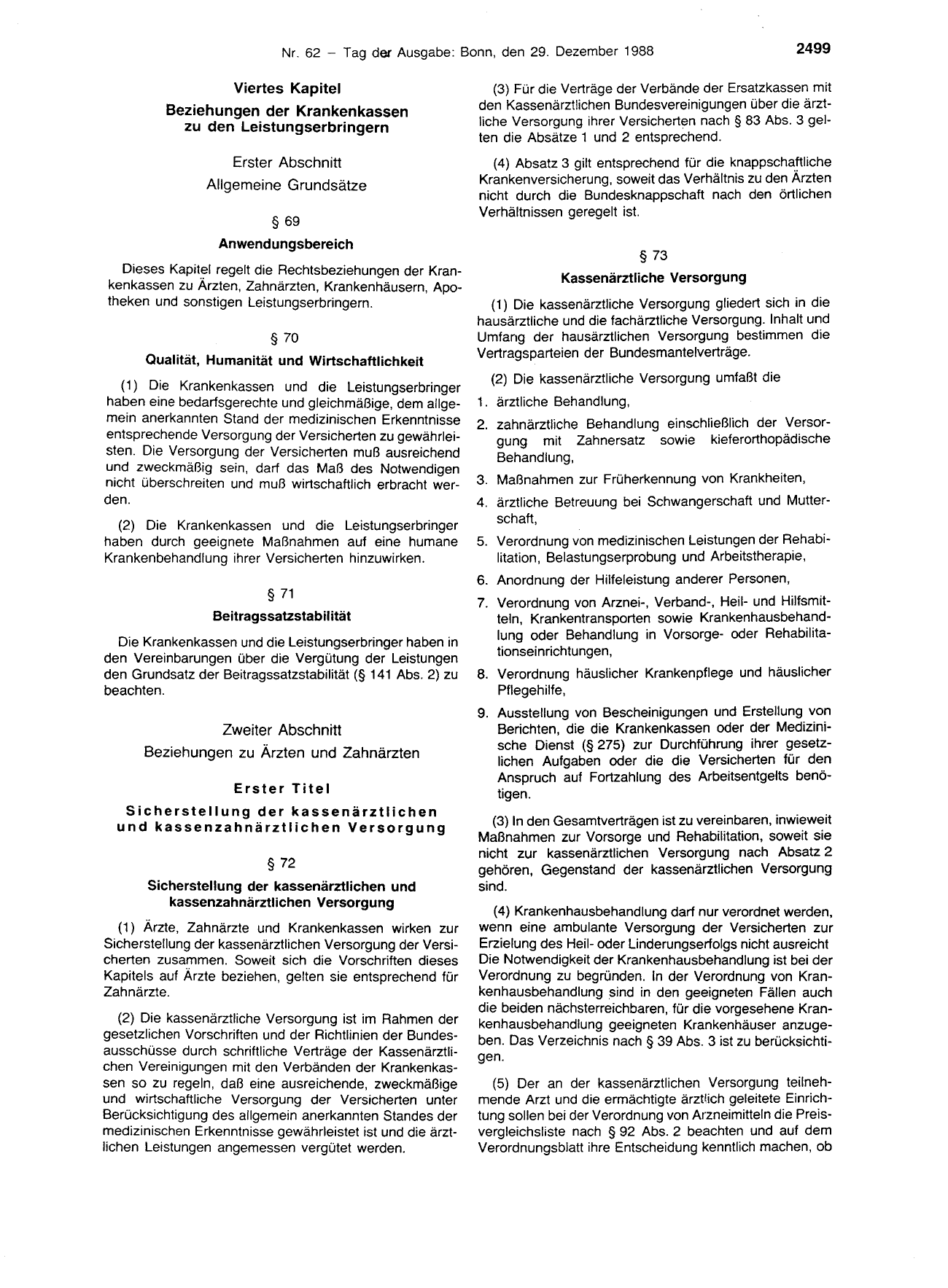 BGBl. 1988, Seite 2499 — Originalseite als Abbildung