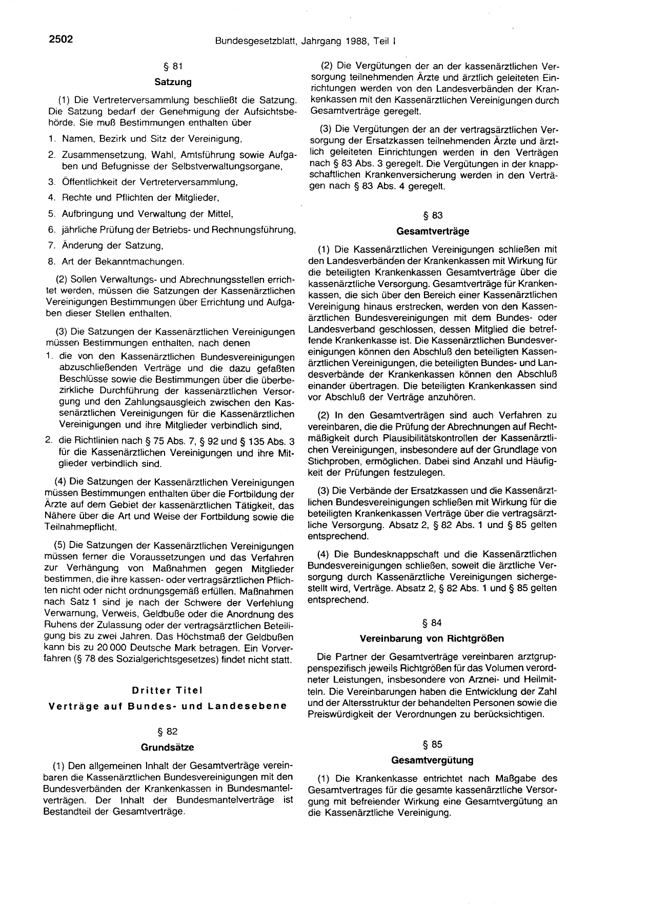 BGBl. 1988, Seite 2502 — Originalseite als Abbildung