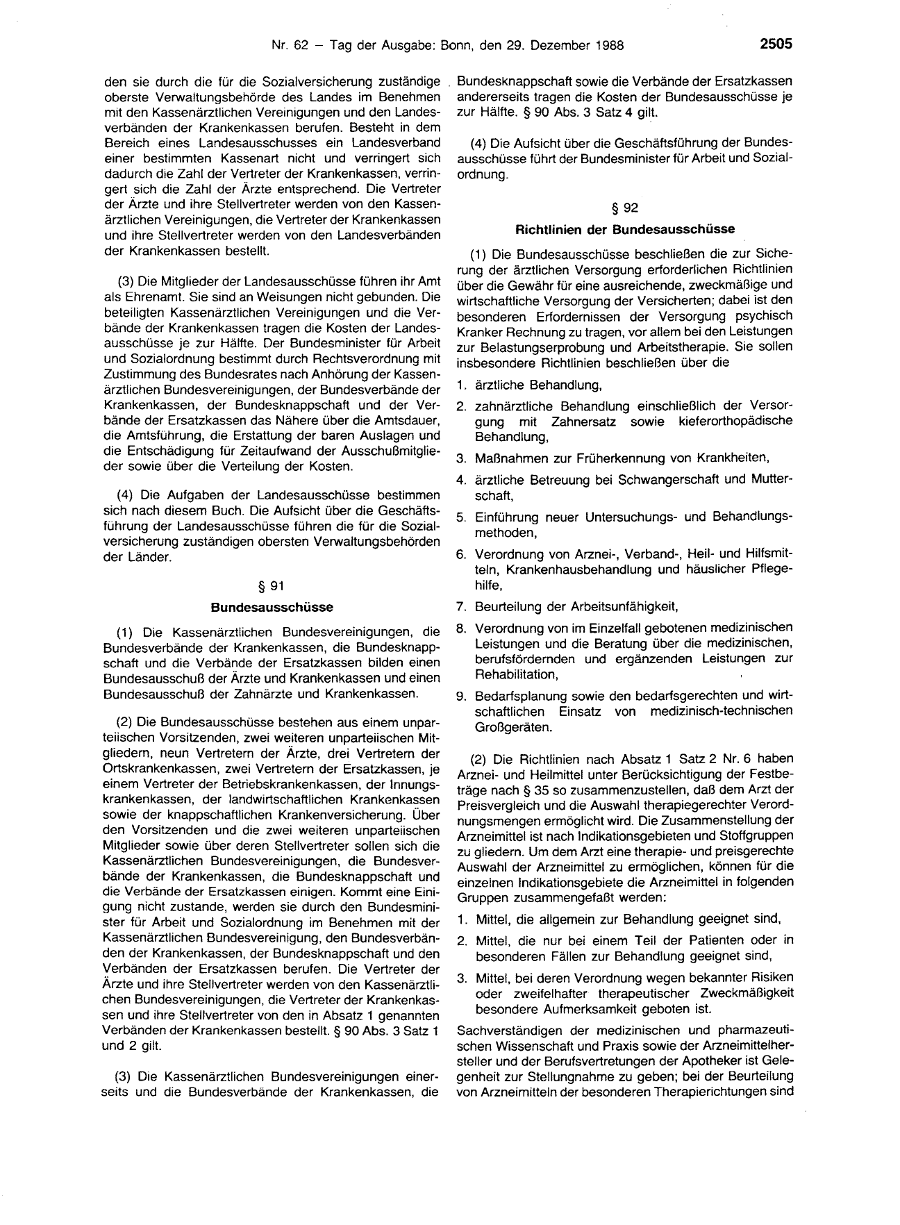 BGBl. 1988, Seite 2505 — Originalseite als Abbildung