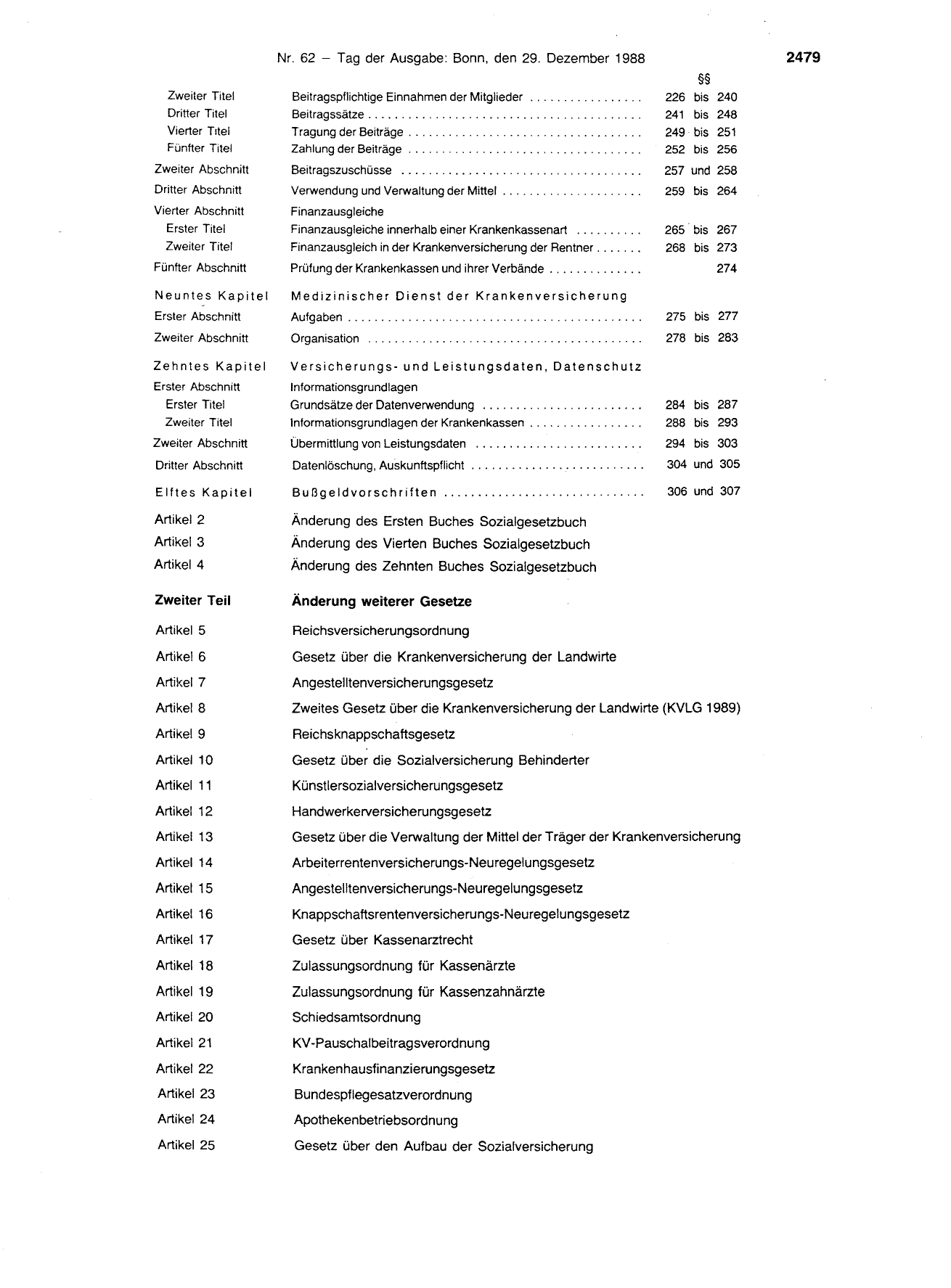 BGBl. 1988, Seite 2479 — Originalseite als Abbildung