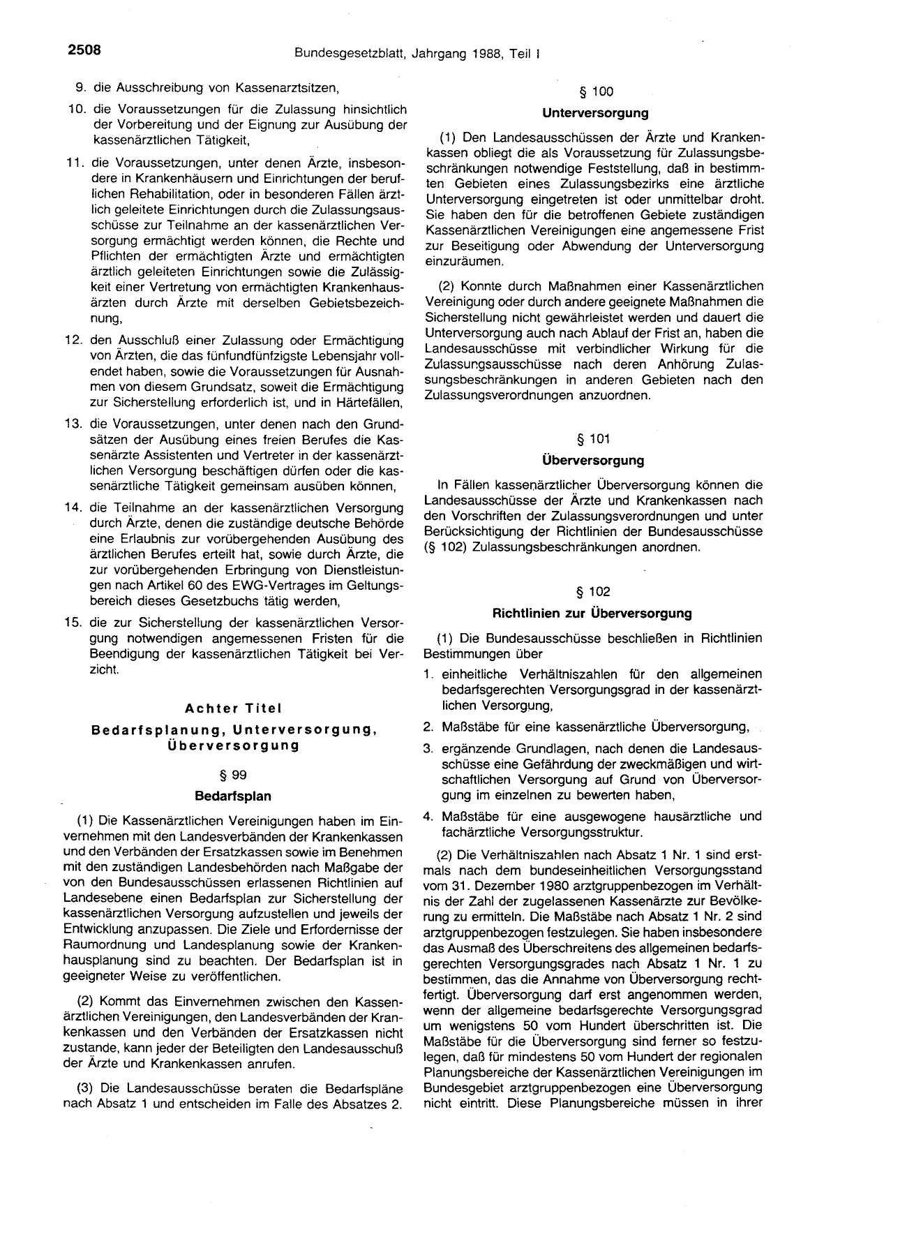 BGBl. 1988, Seite 2508 — Originalseite als Abbildung