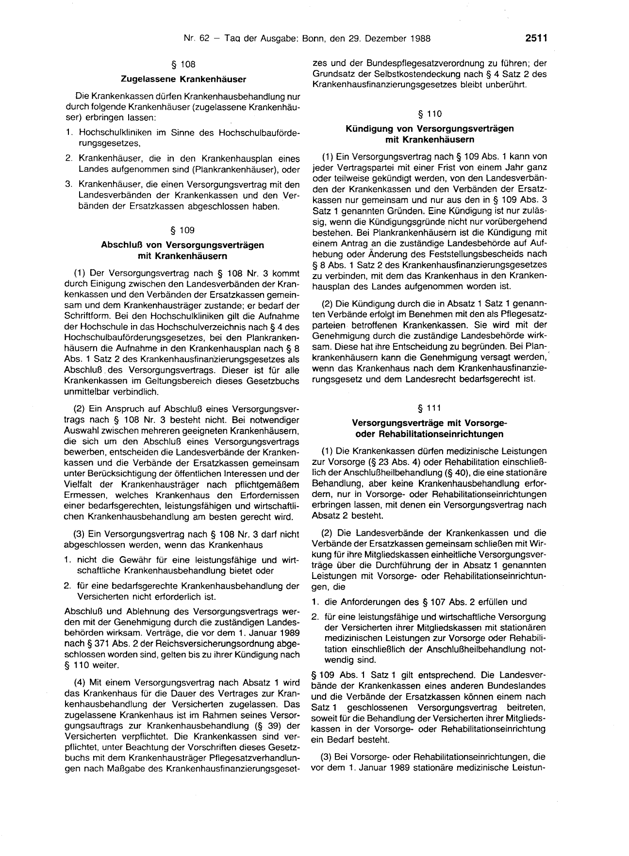 BGBl. 1988, Seite 2511 — Originalseite als Abbildung